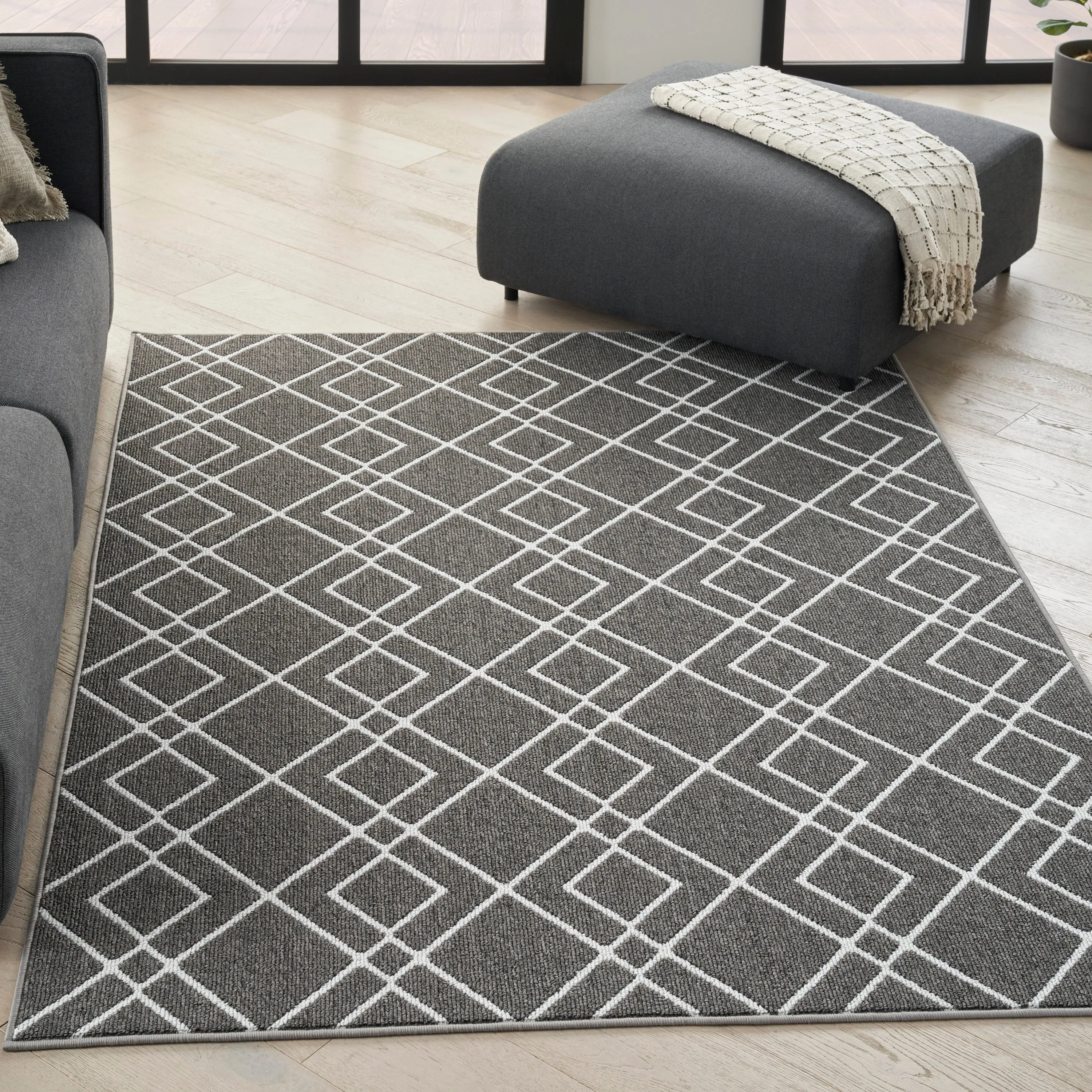 Nourison Modern Lines Diamond Geometric Area Rug