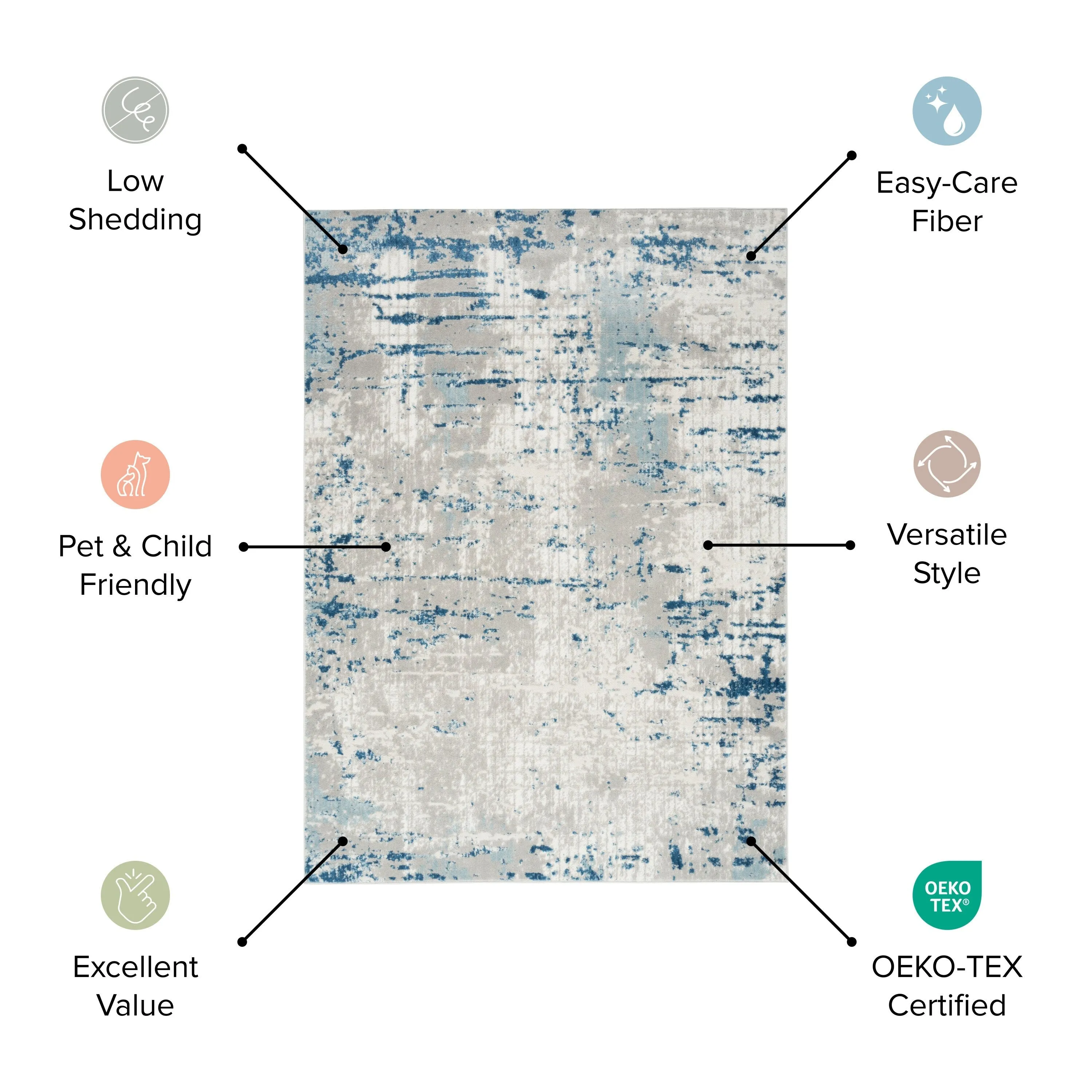 Nourison Quarry Indoor only Abstract Area Rug