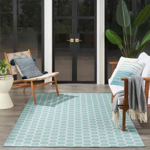 Nourison Reversible Indoor Outdoor Indoor/Outdoor Geometric Area Rug