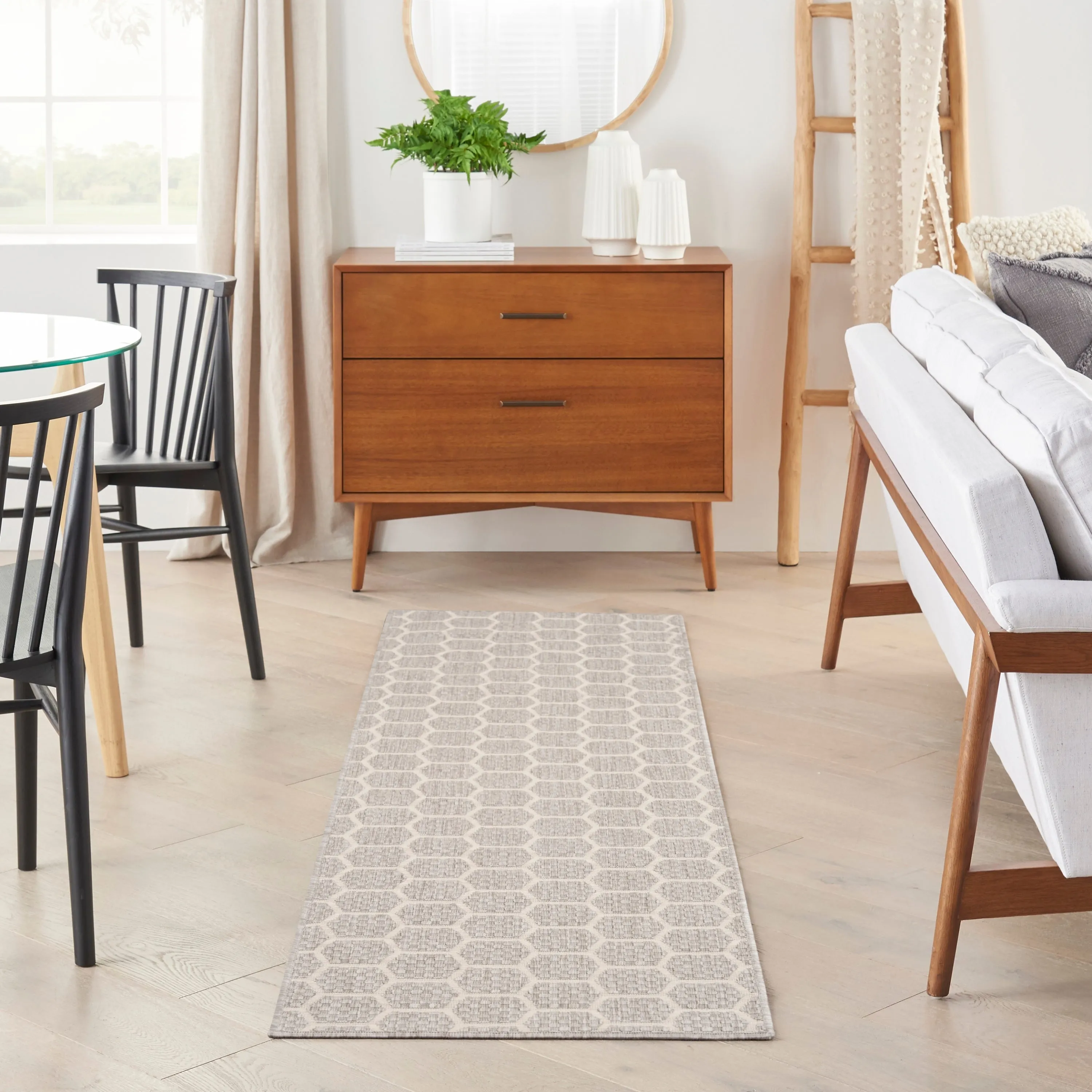 Nourison Reversible Indoor Outdoor Indoor/Outdoor Geometric Area Rug