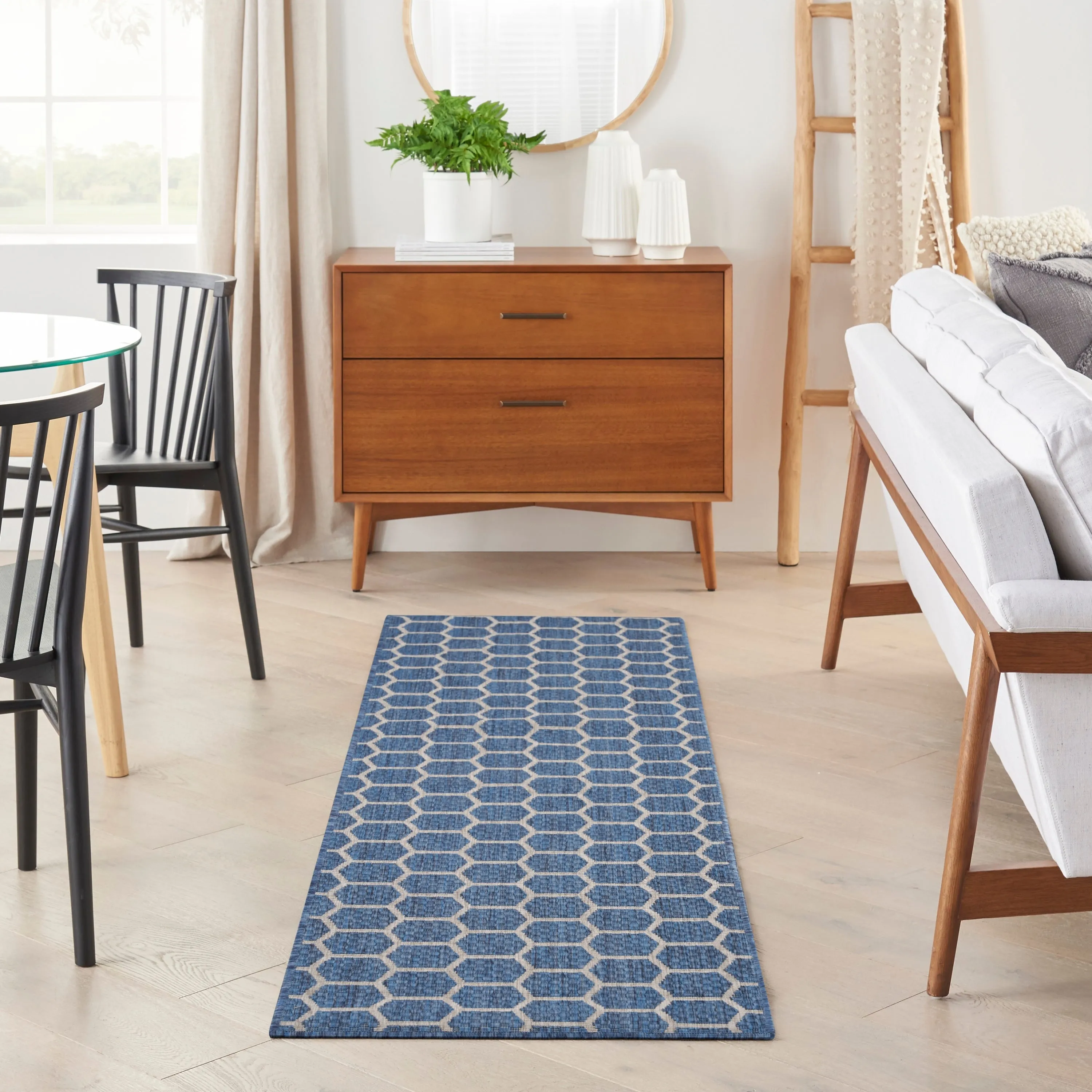 Nourison Reversible Indoor Outdoor Indoor/Outdoor Geometric Area Rug
