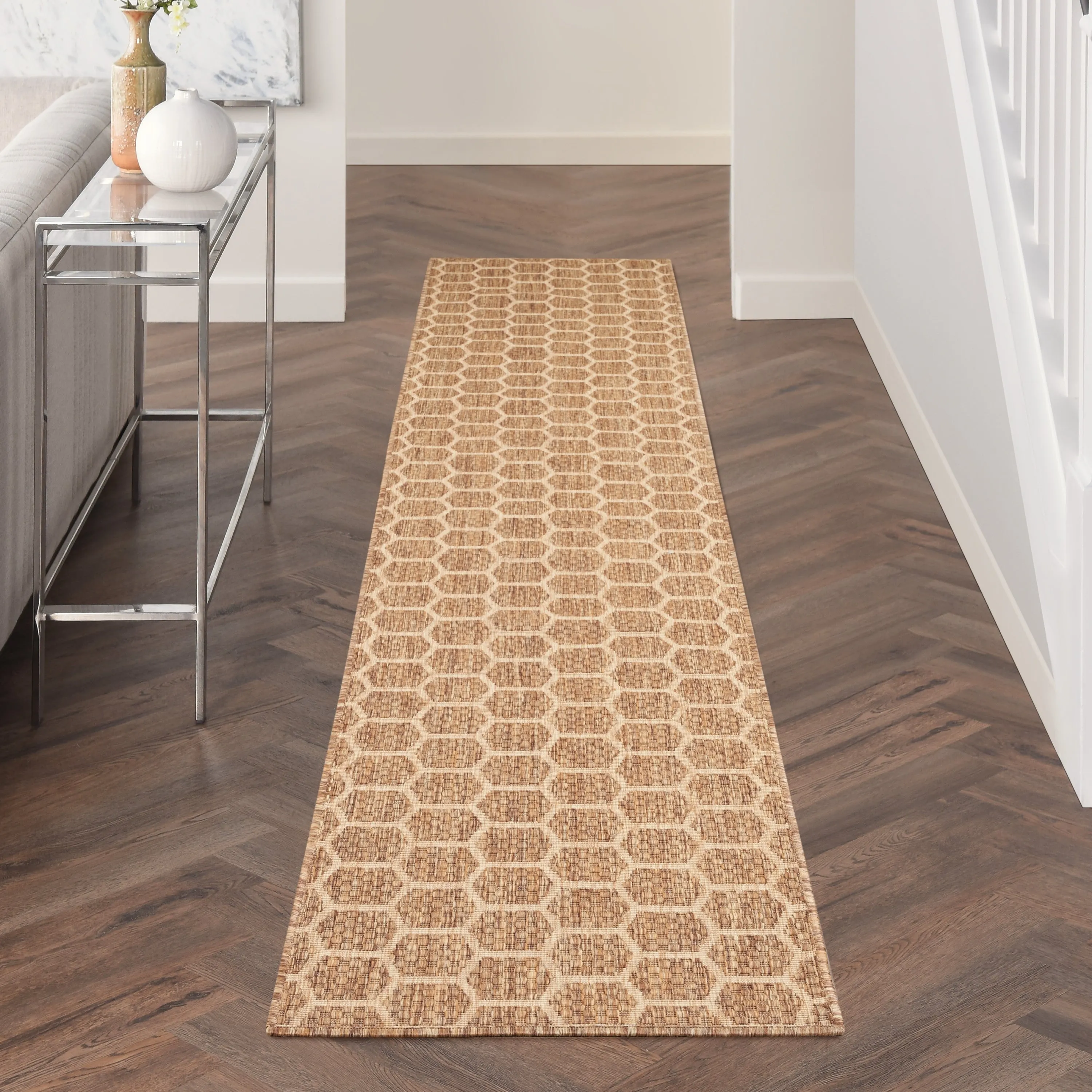 Nourison Reversible Indoor Outdoor Indoor/Outdoor Geometric Area Rug