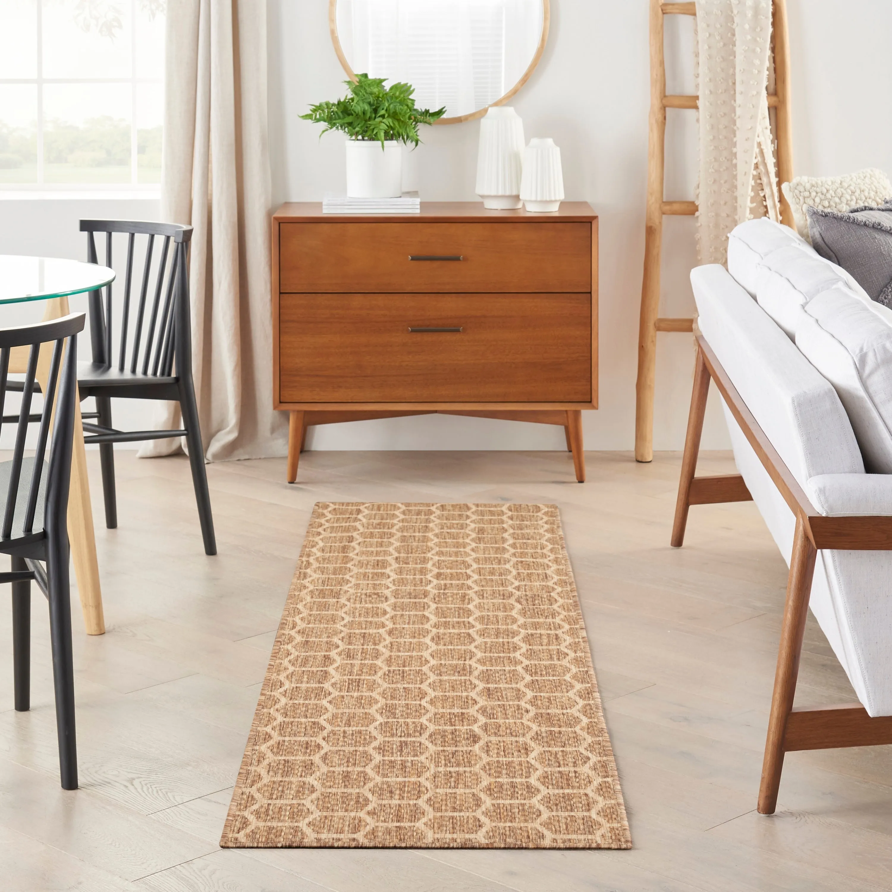Nourison Reversible Indoor Outdoor Indoor/Outdoor Geometric Area Rug