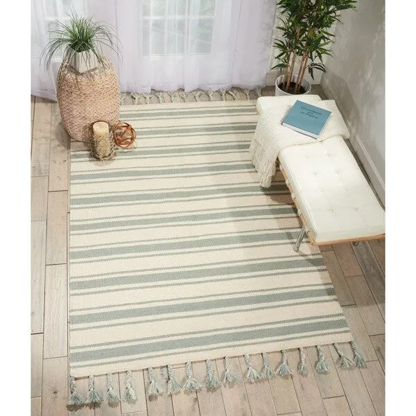 Nourison Solano Striped Dhurri Reversible Area Rug
