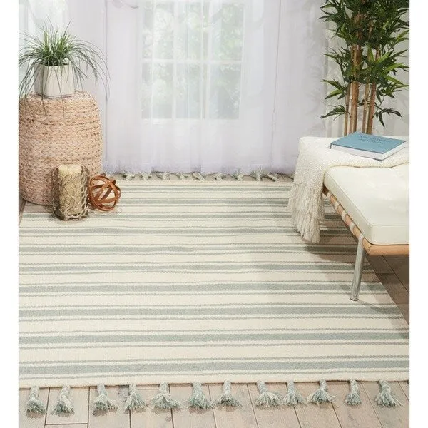 Nourison Solano Striped Dhurri Reversible Area Rug