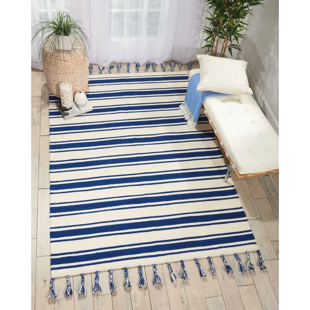 Nourison Solano Striped Dhurri Reversible Area Rug