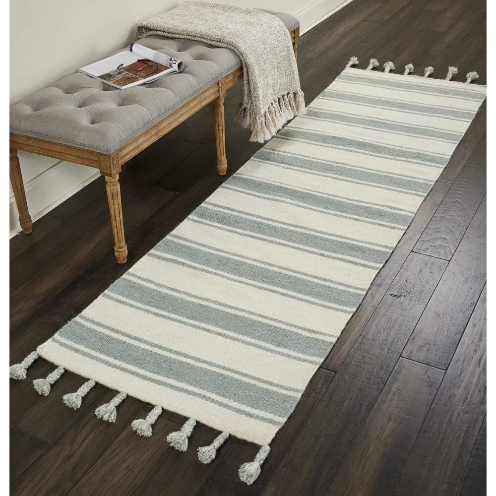 Nourison Solano Striped Dhurri Reversible Area Rug