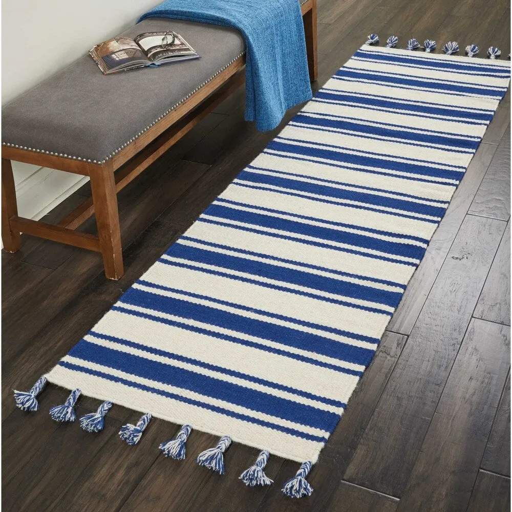 Nourison Solano Striped Dhurri Reversible Area Rug