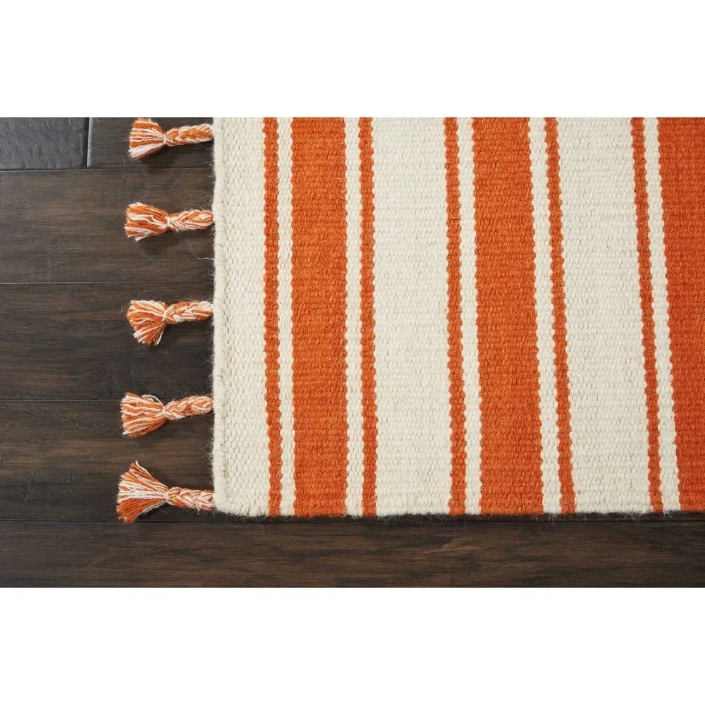 Nourison Solano Striped Dhurri Reversible Area Rug