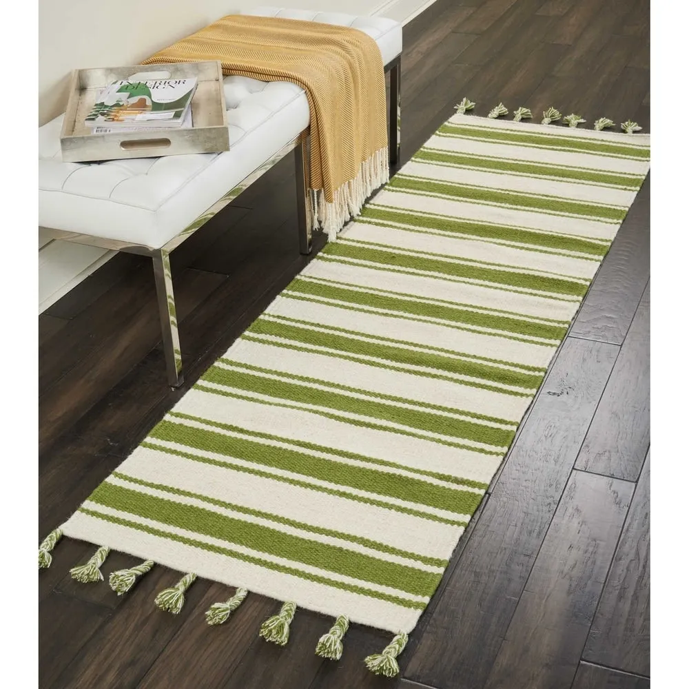 Nourison Solano Striped Dhurri Reversible Area Rug