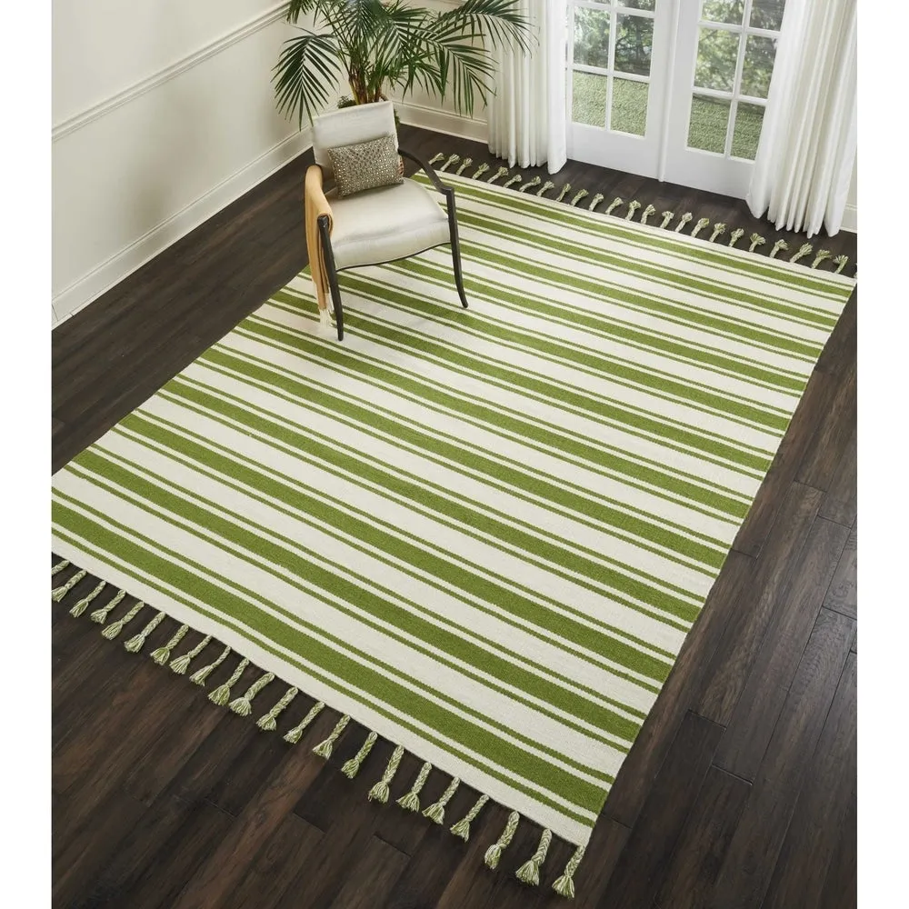 Nourison Solano Striped Dhurri Reversible Area Rug