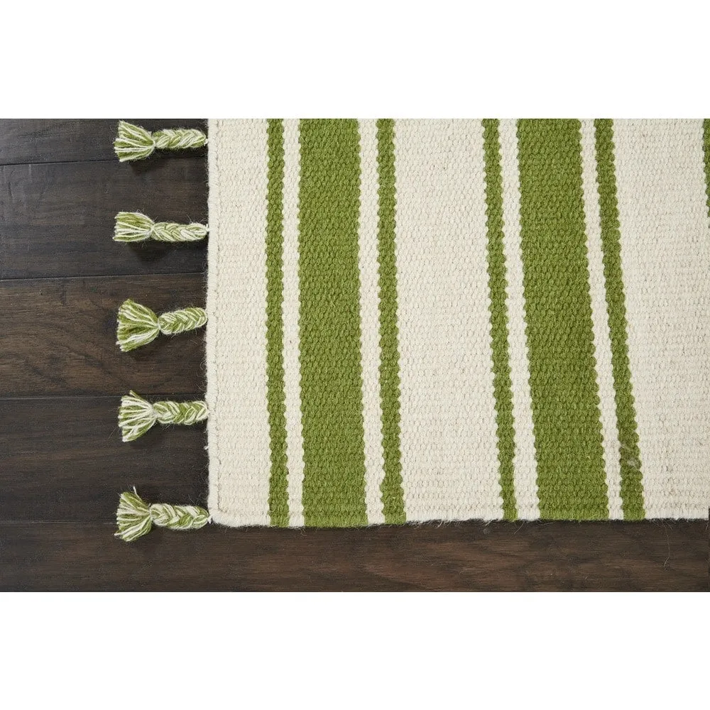 Nourison Solano Striped Dhurri Reversible Area Rug