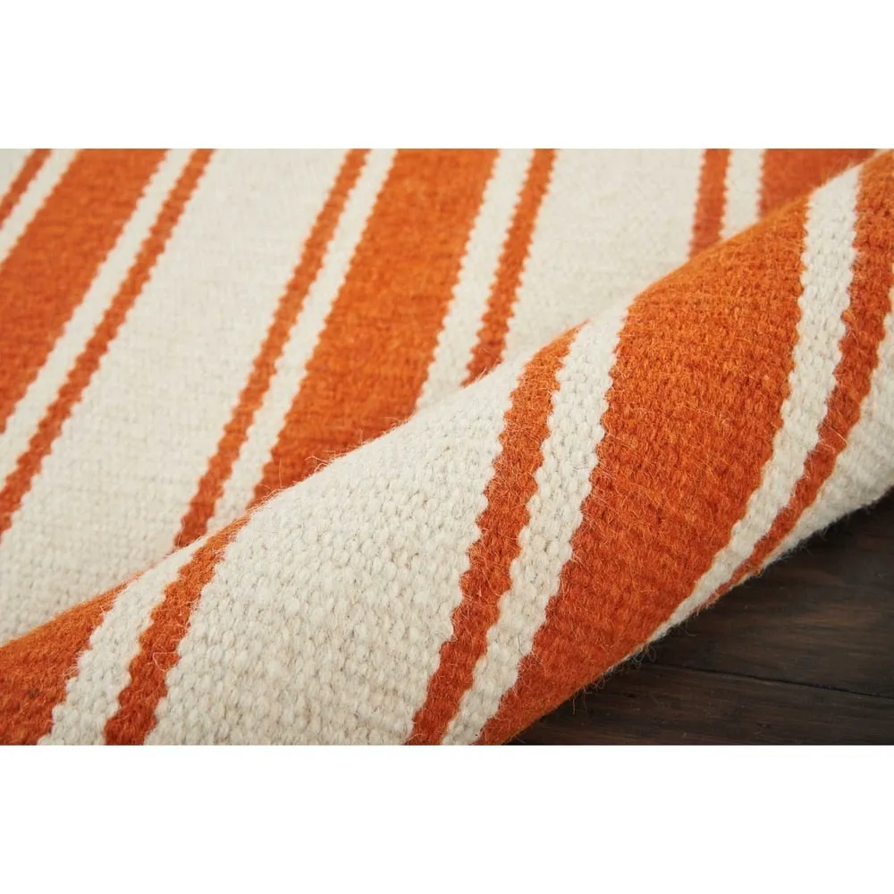 Nourison Solano Striped Dhurri Reversible Area Rug