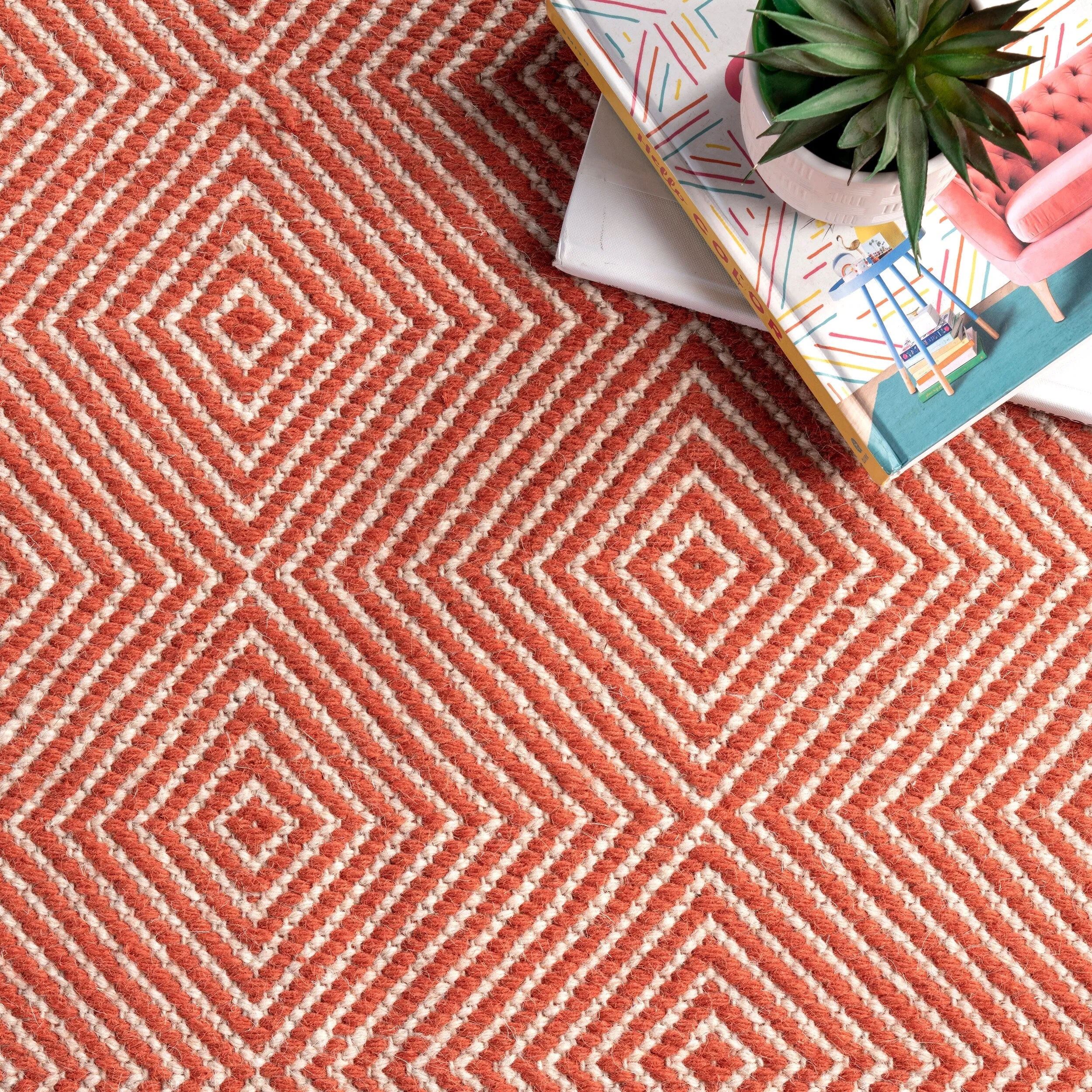 Nuloom Ago Geometric Wool Area Rug
