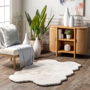 Nuloom Corra SuperiorWash Faux SheepSkin Machine Washable Area Rug