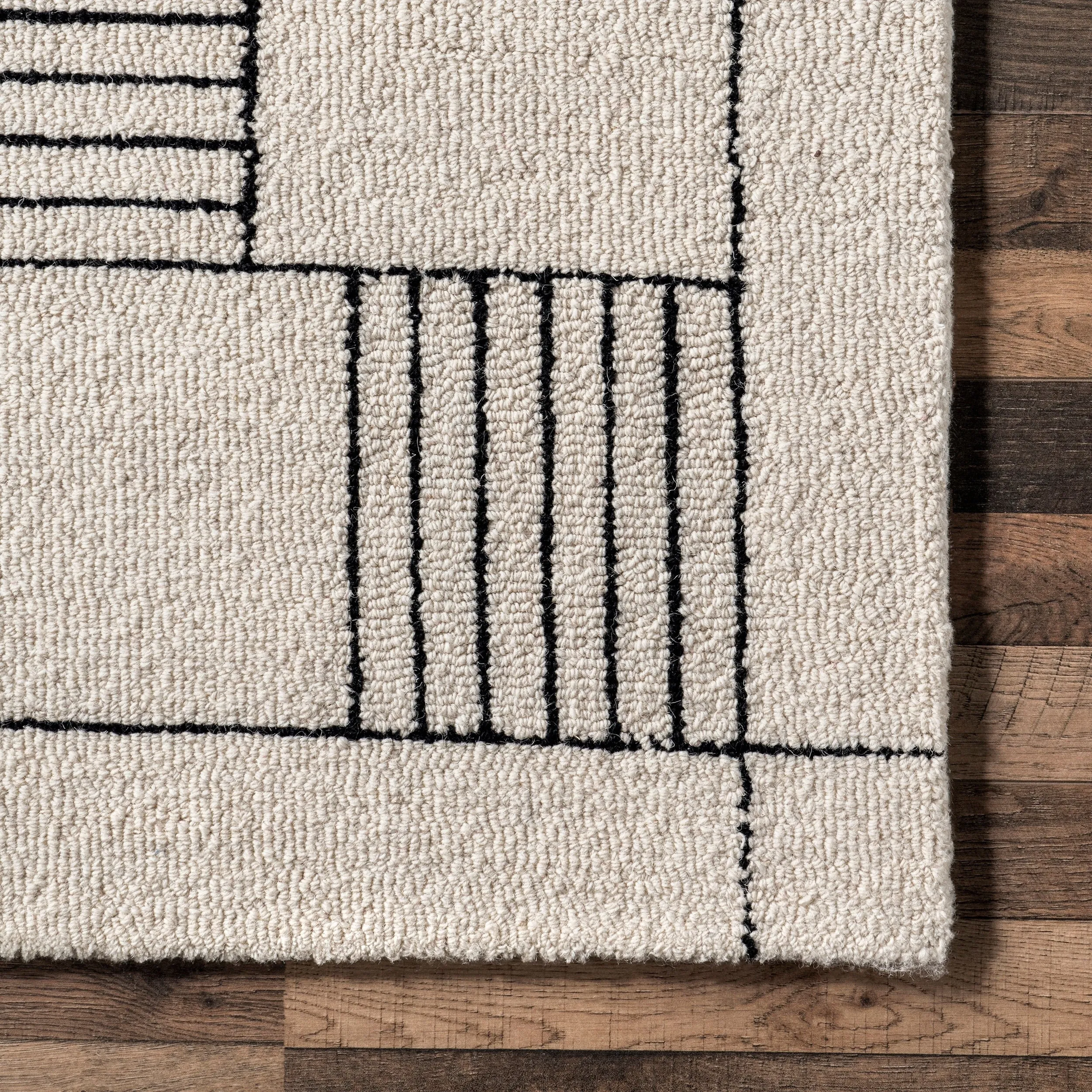 Nuloom Danika Abstract Checkered Wool Area Rug