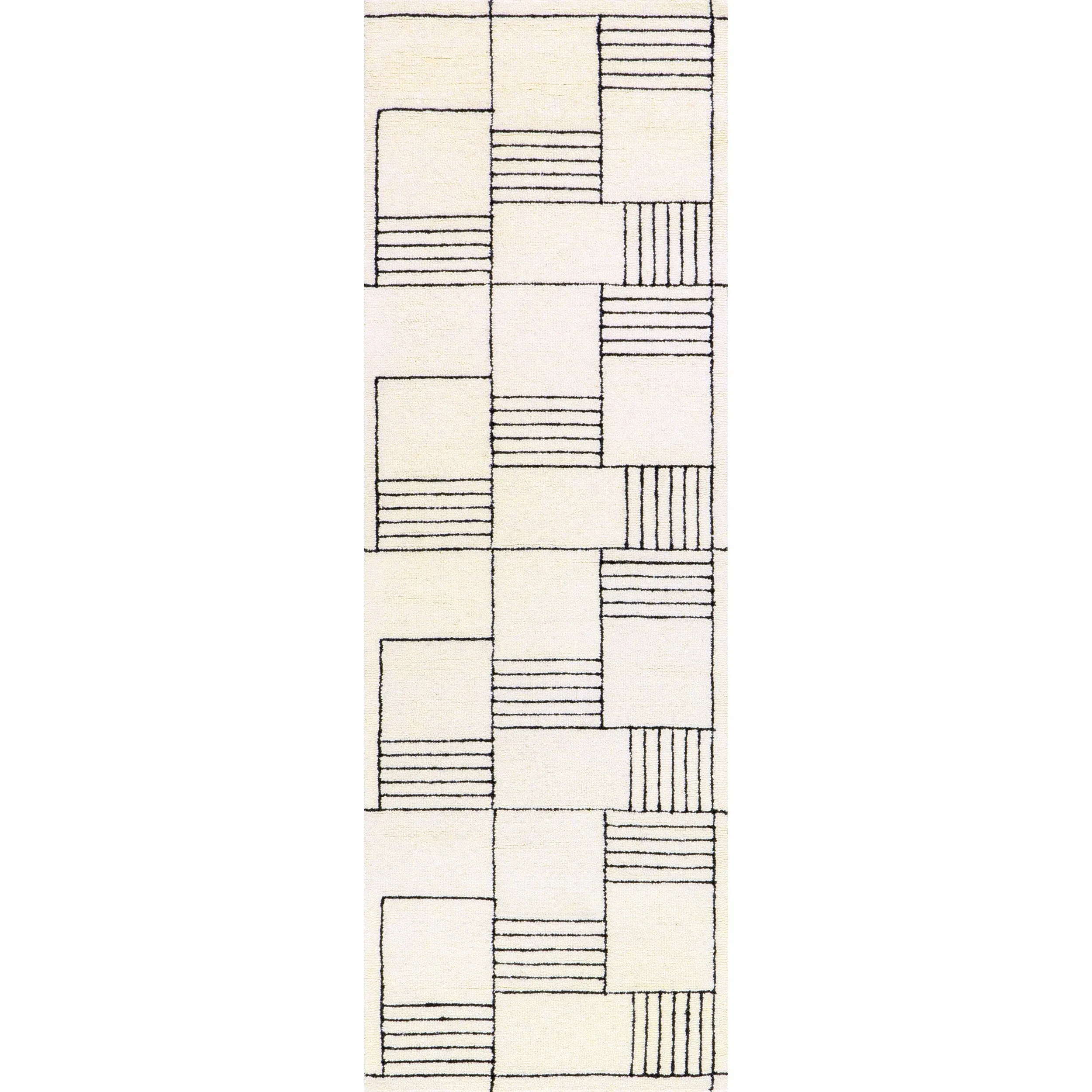 Nuloom Danika Abstract Checkered Wool Area Rug