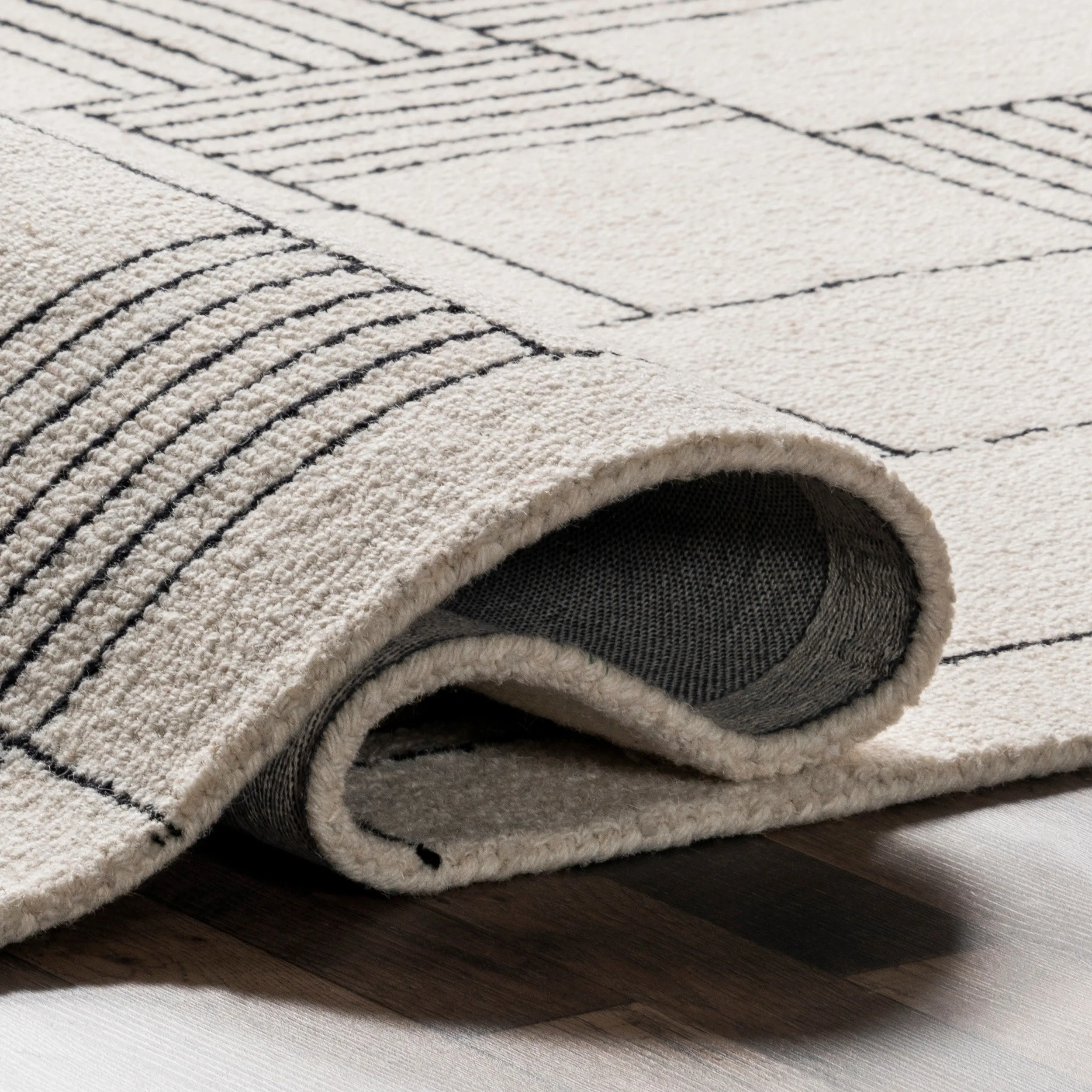 Nuloom Danika Abstract Checkered Wool Area Rug