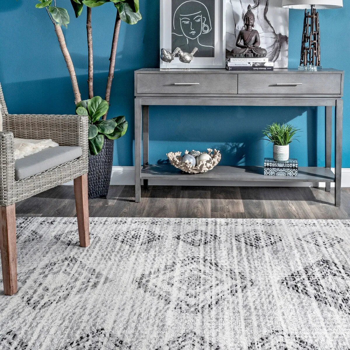 Nuloom Faded Aztec Oriental Area Rug