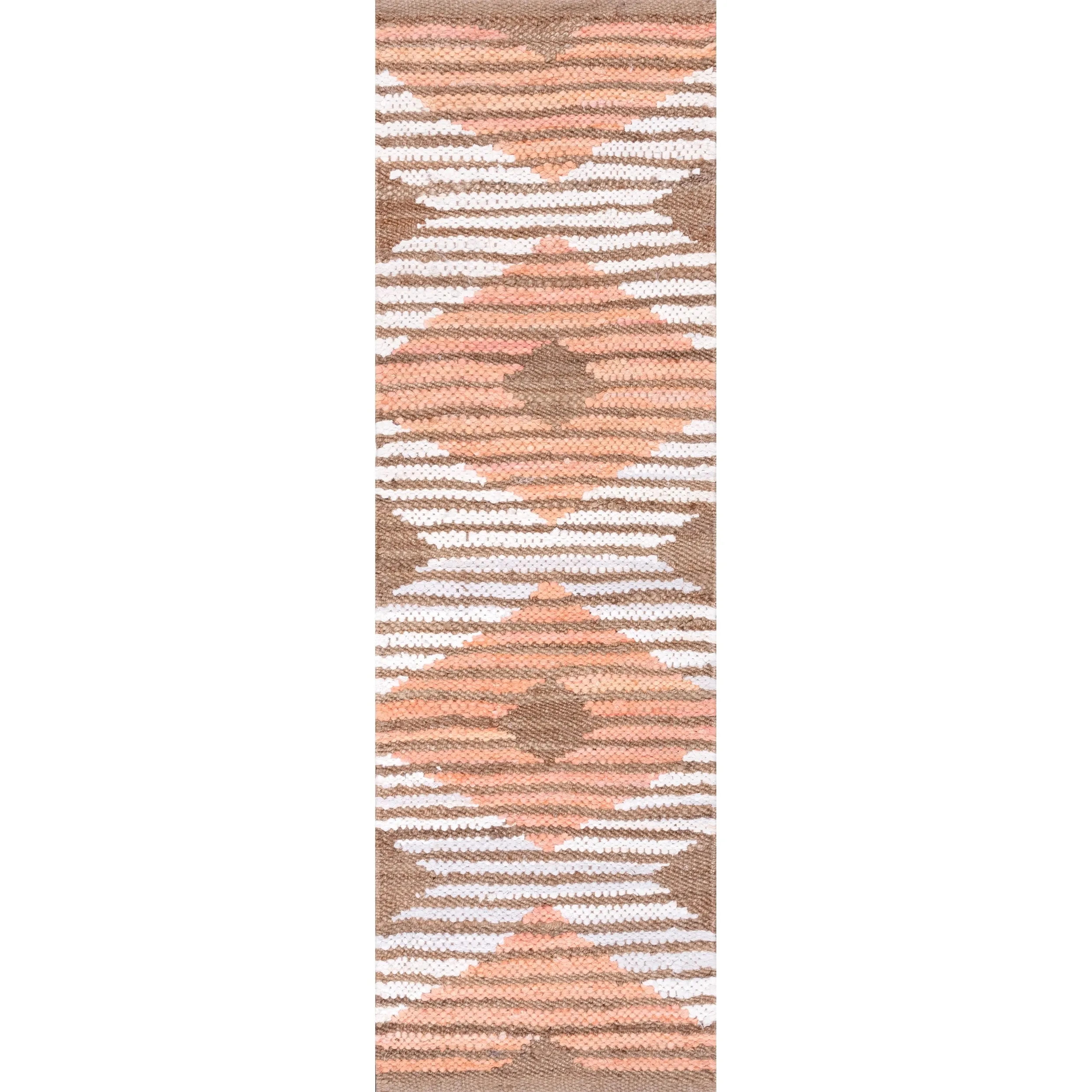 Nuloom Hand Braided Marla Denim And Jute Diamonds Area Rug