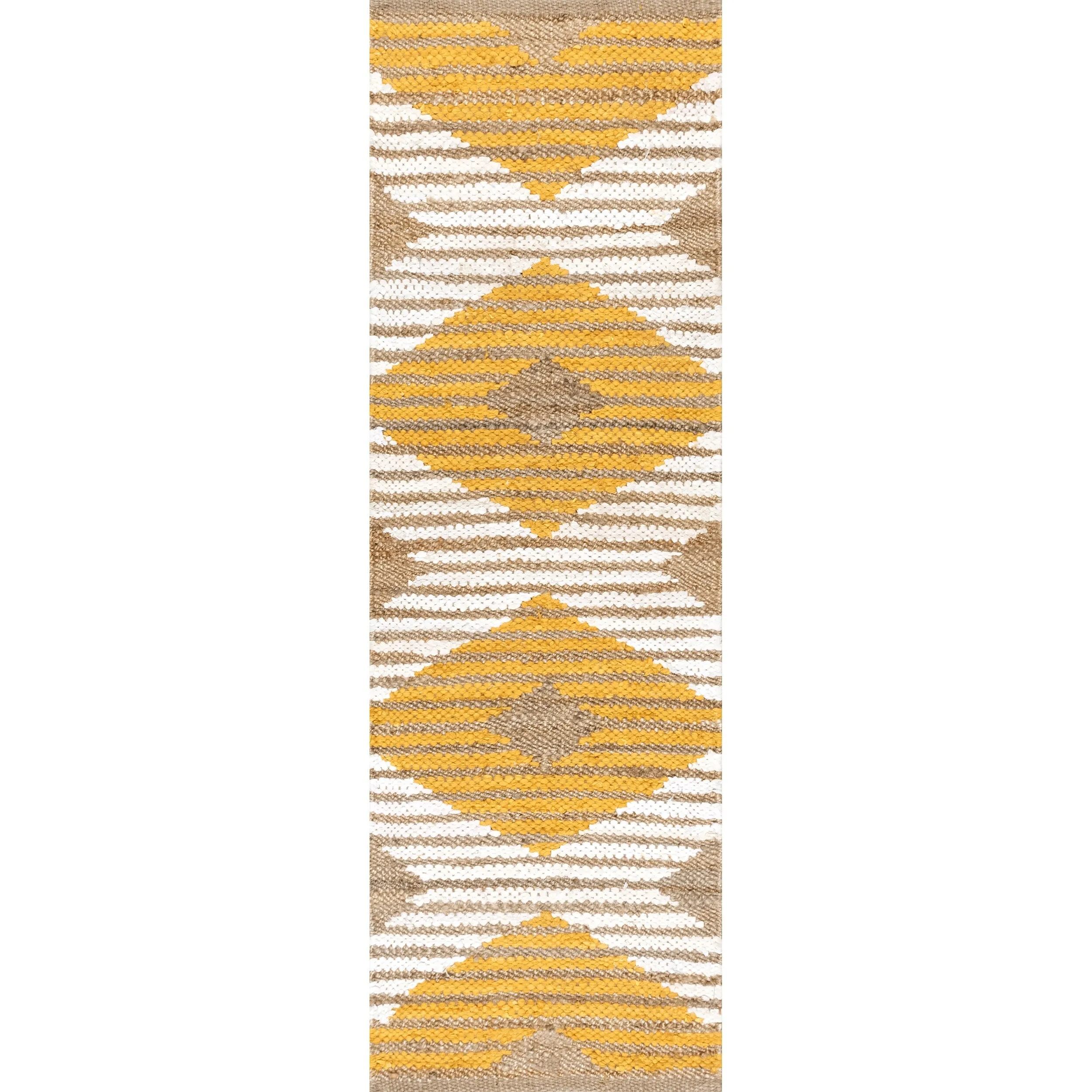 Nuloom Hand Braided Marla Denim And Jute Diamonds Area Rug