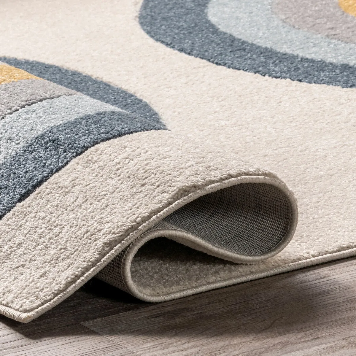 Nuloom Jerri Double Half Rainbow Kids Area Rug