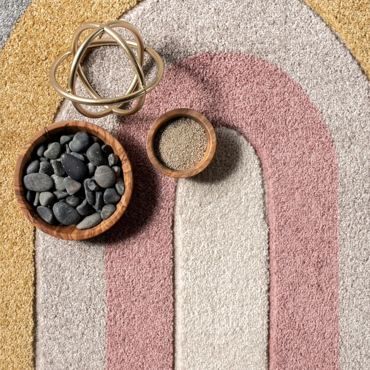 Nuloom Jerri Double Half Rainbow Kids Area Rug