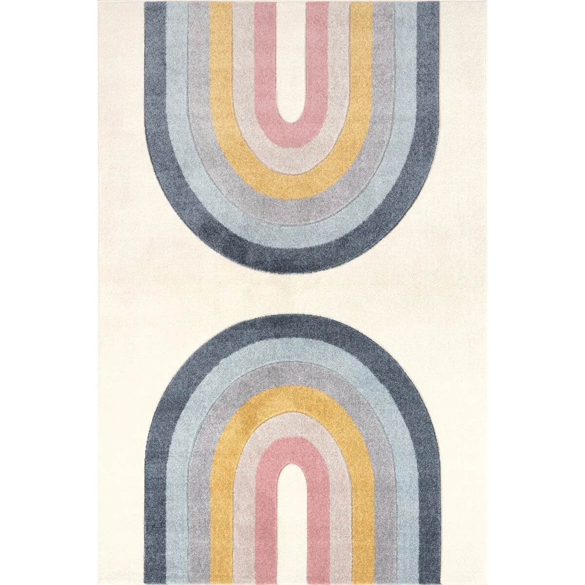 Nuloom Jerri Double Half Rainbow Kids Area Rug