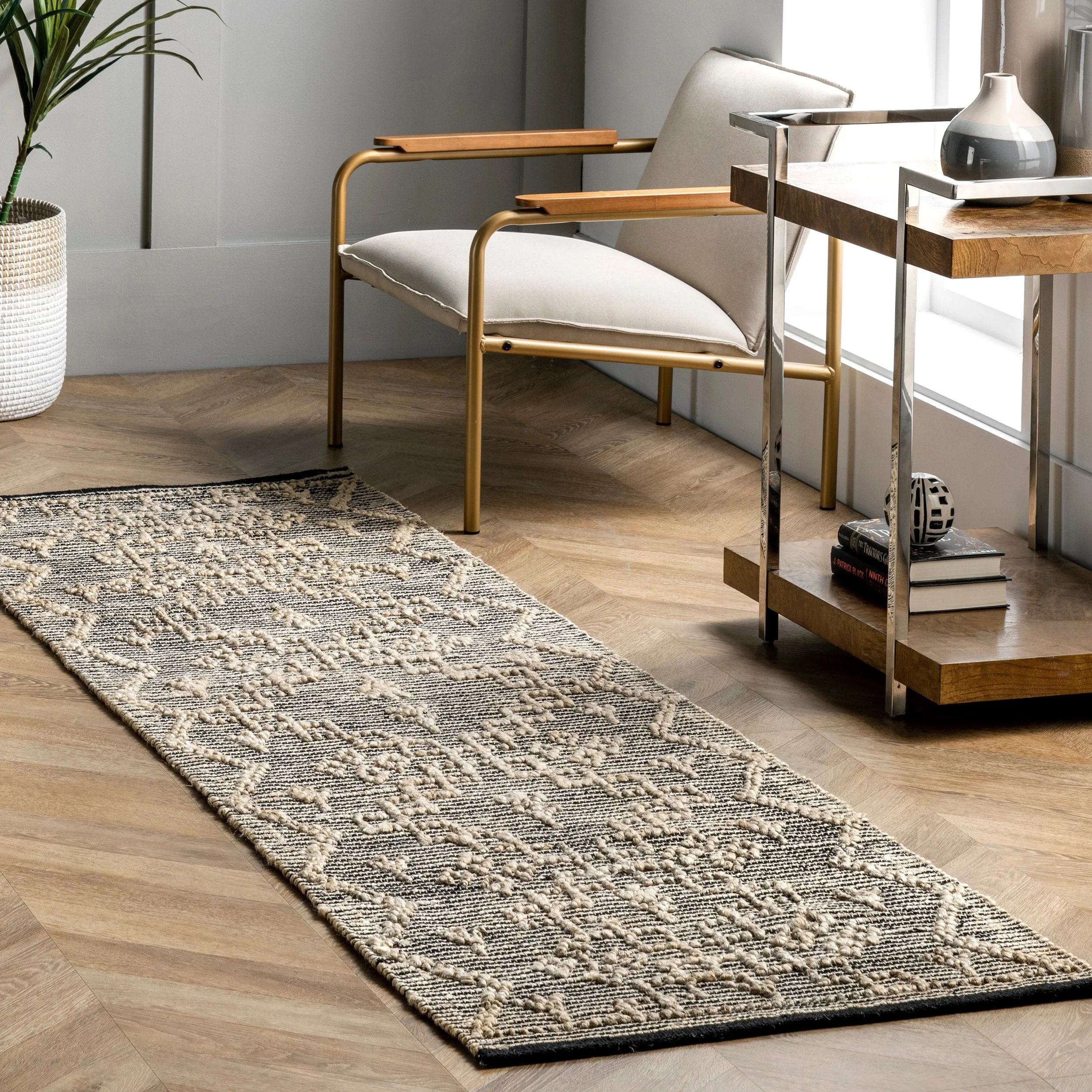 Nuloom Julianne Handmade High-Low Jute Moroccan Area Rug
