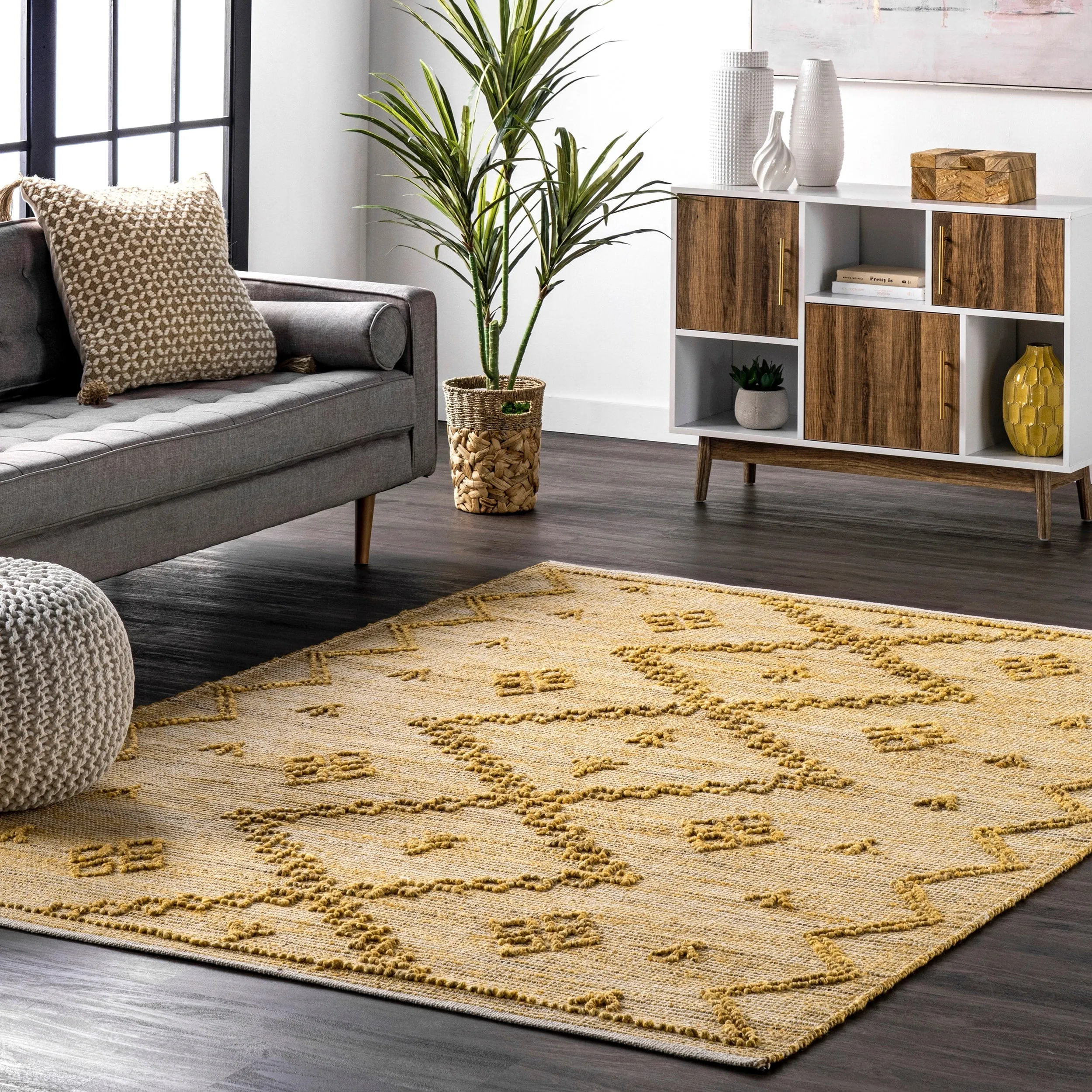 Nuloom Julianne Handmade High-Low Jute Moroccan Area Rug