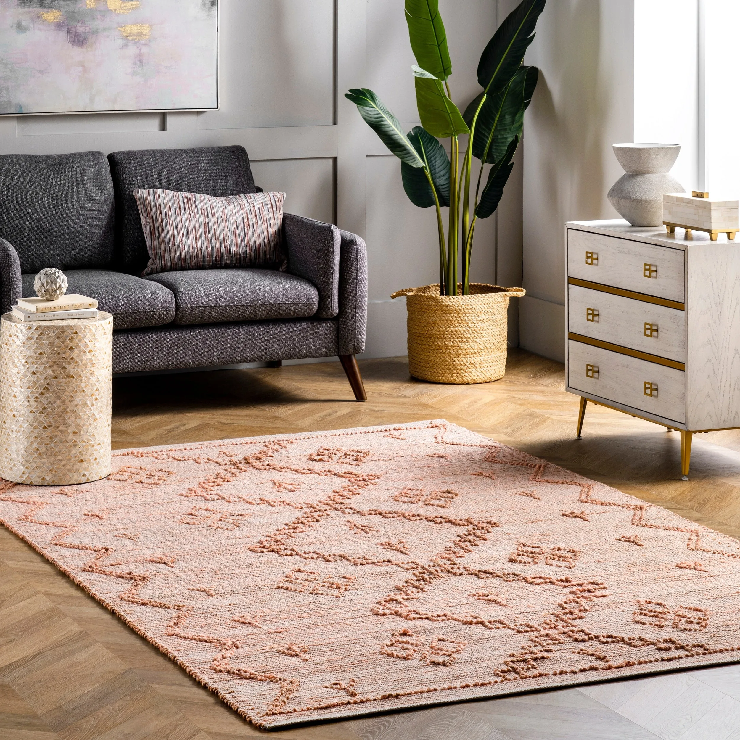 Nuloom Julianne Handmade High-Low Jute Moroccan Area Rug