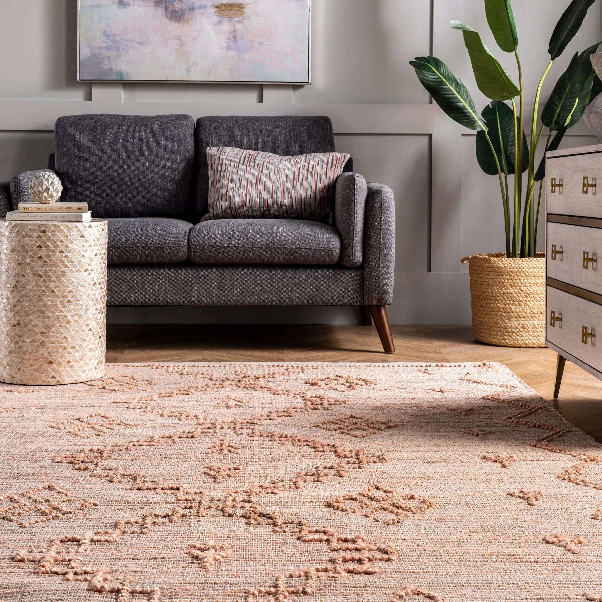 Nuloom Julianne Handmade High-Low Jute Moroccan Area Rug
