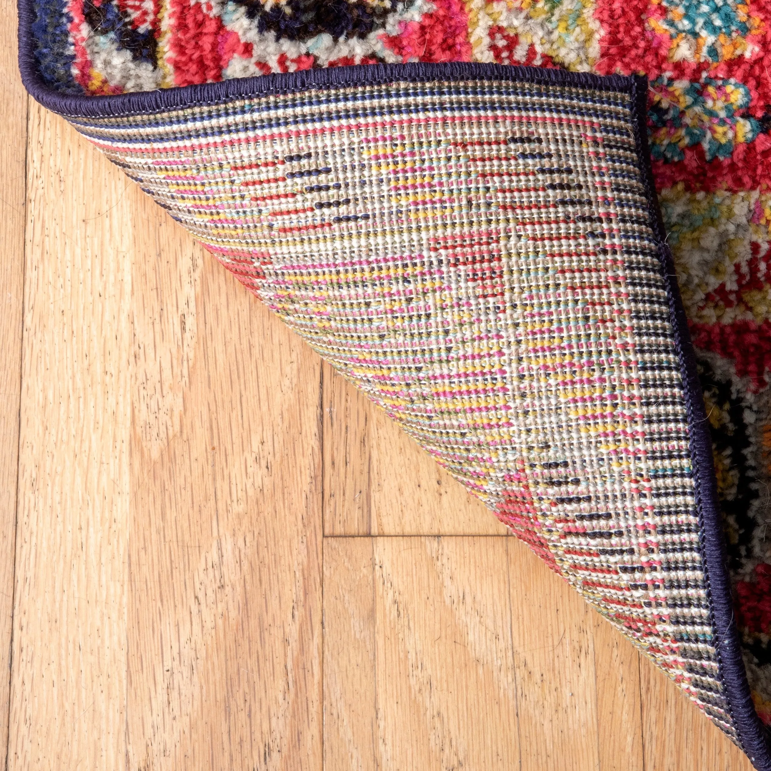 Nuloom Multi Distressed Traditional Flower Persian Area Rug - 6'7 x 9'
