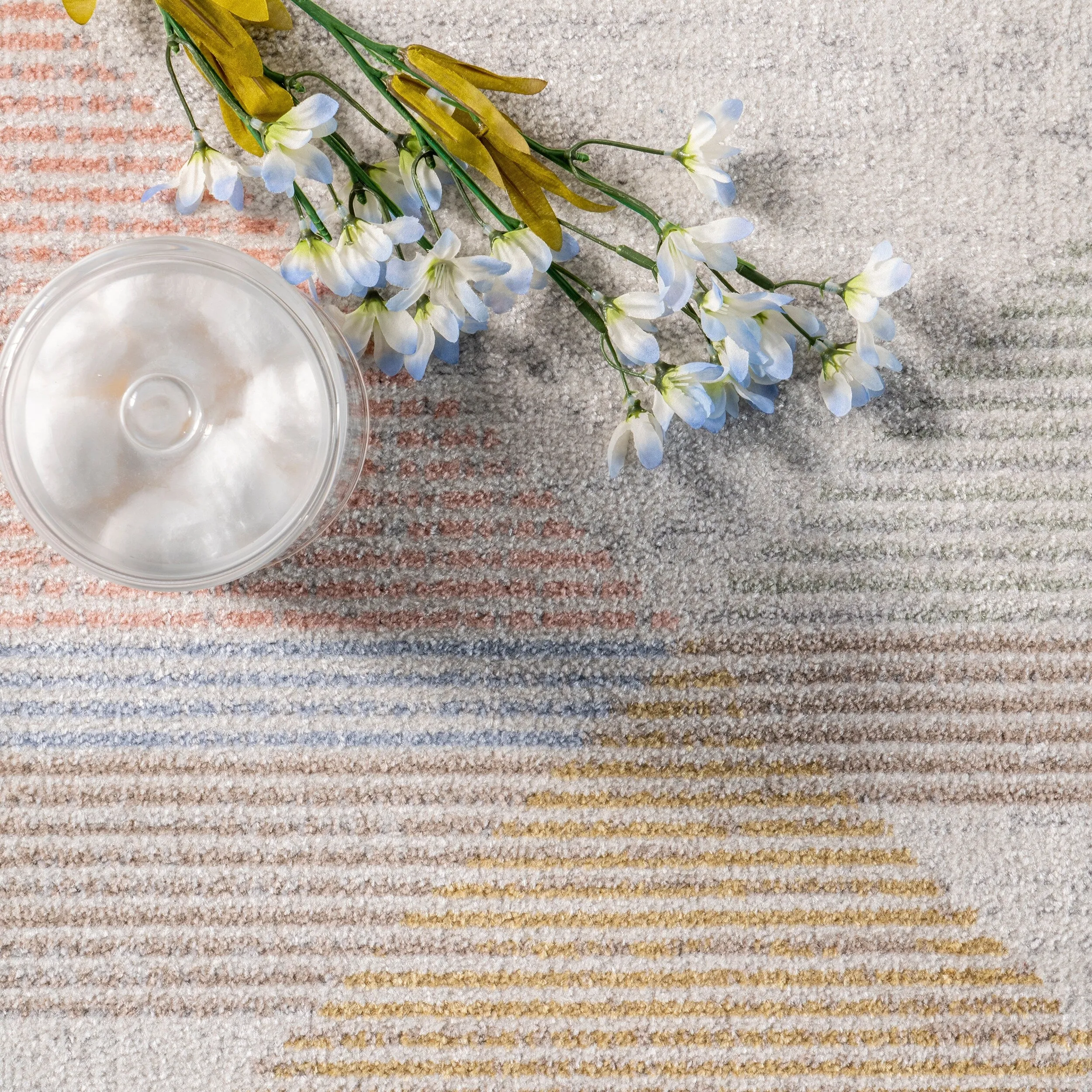 Nuloom Ophelia SpinClean Vintage Geometric Machine Washable Area Rug
