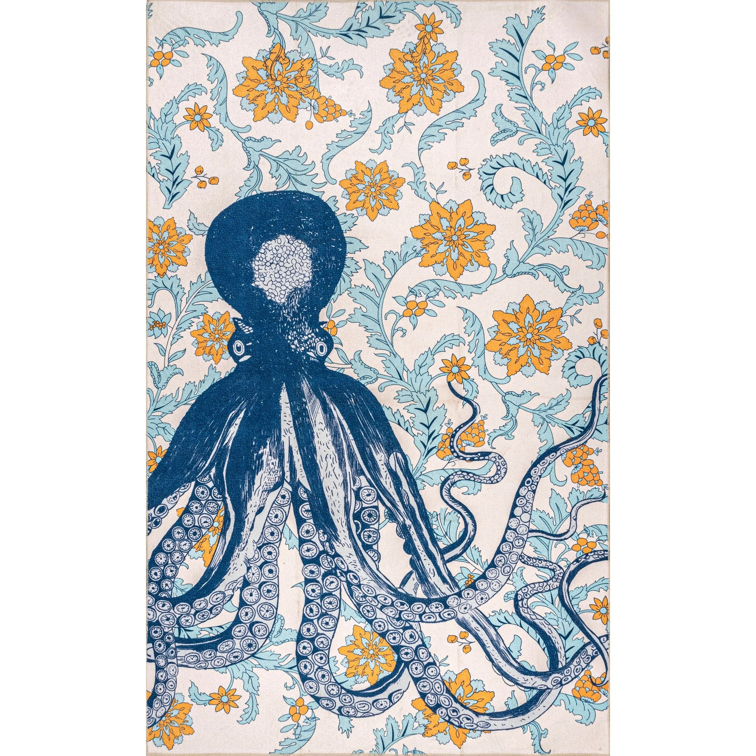 Nuloom Patricia SpinClean Machine Washable Octopus Area Rug