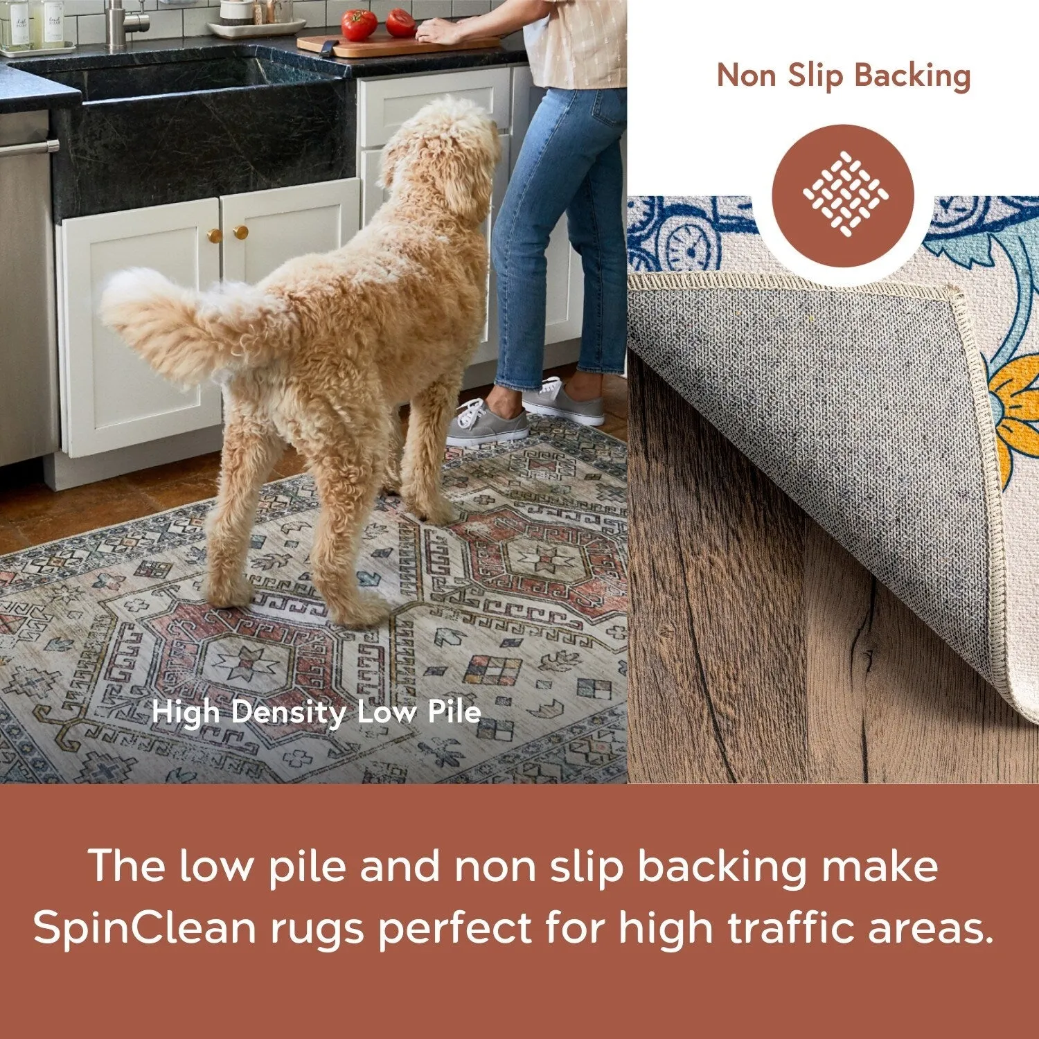 Nuloom Patricia SpinClean Machine Washable Octopus Area Rug