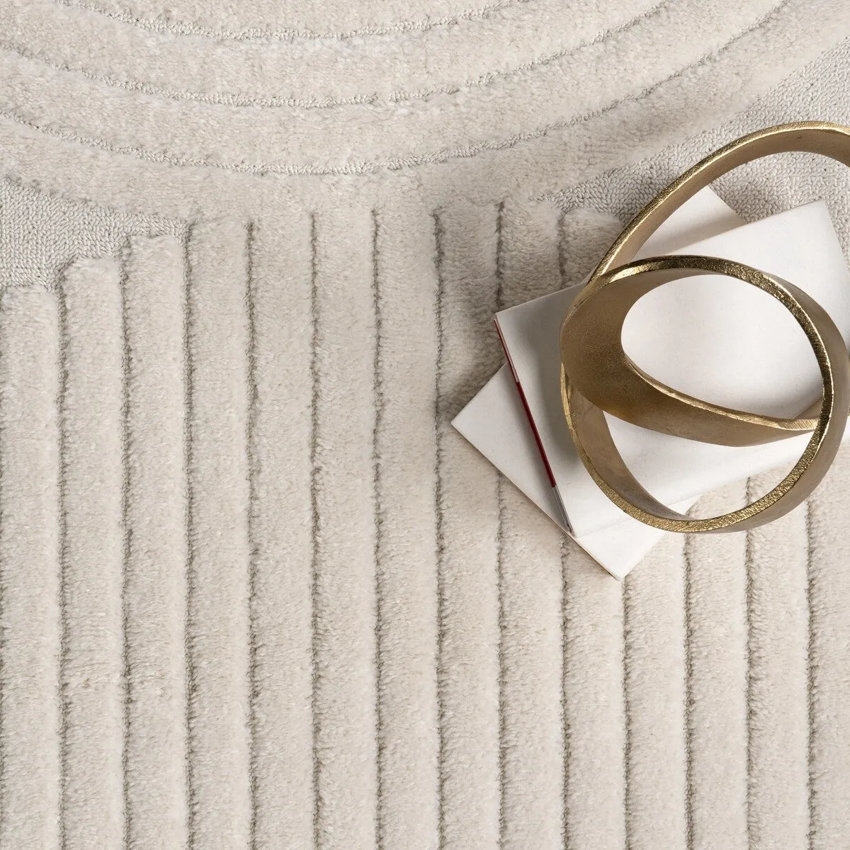 Nuloom Priti High-Low Modern Geometric Tasseled Area Rug