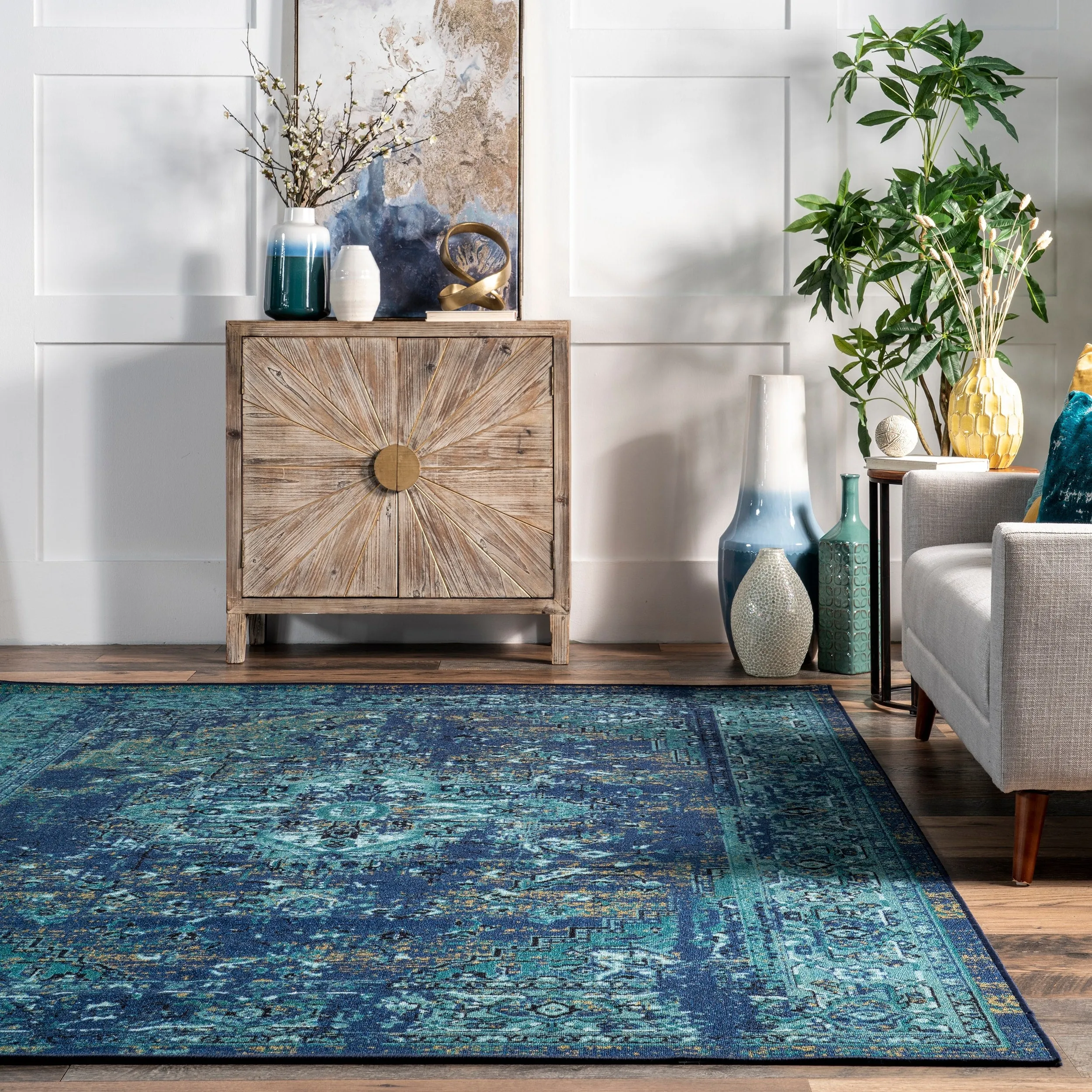 Nuloom Reiko Printed Bold Persian Area Rug