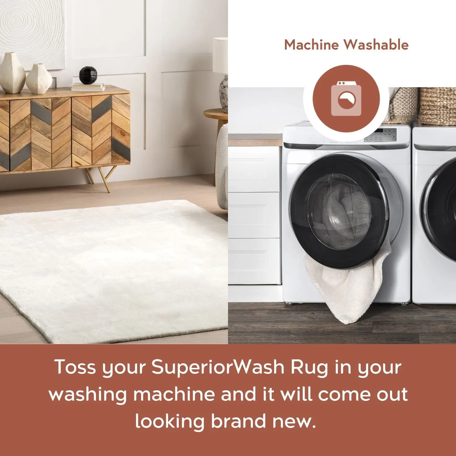 Nuloom Sinclair SuperiorWash Lattice Reversible Machine Washable Area Rug