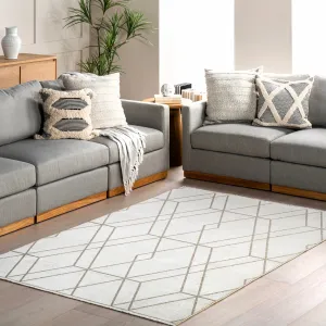 Nuloom Sinclair SuperiorWash Lattice Reversible Machine Washable Area Rug