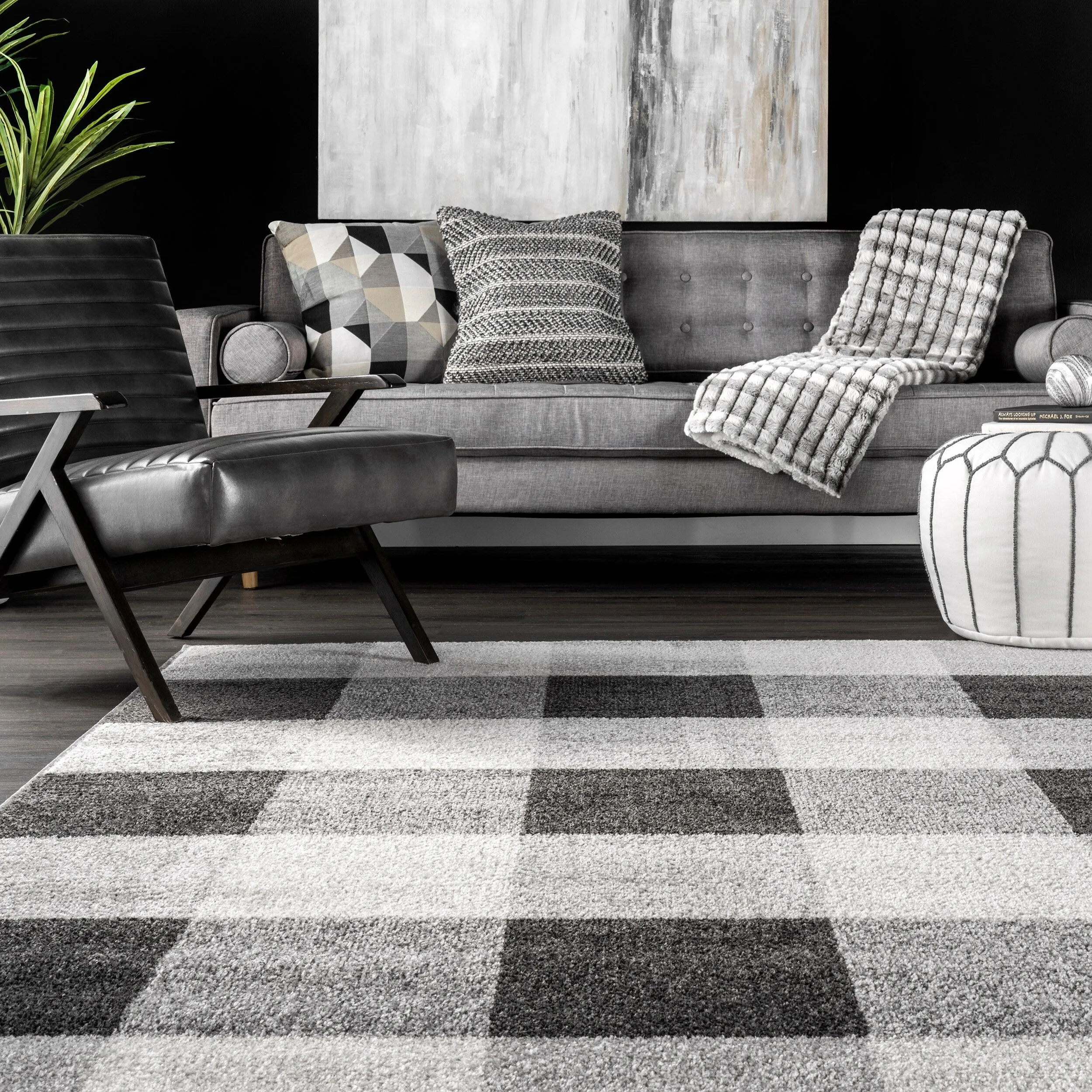 Nuloom Smoky Buffalo Plaid Area Rug