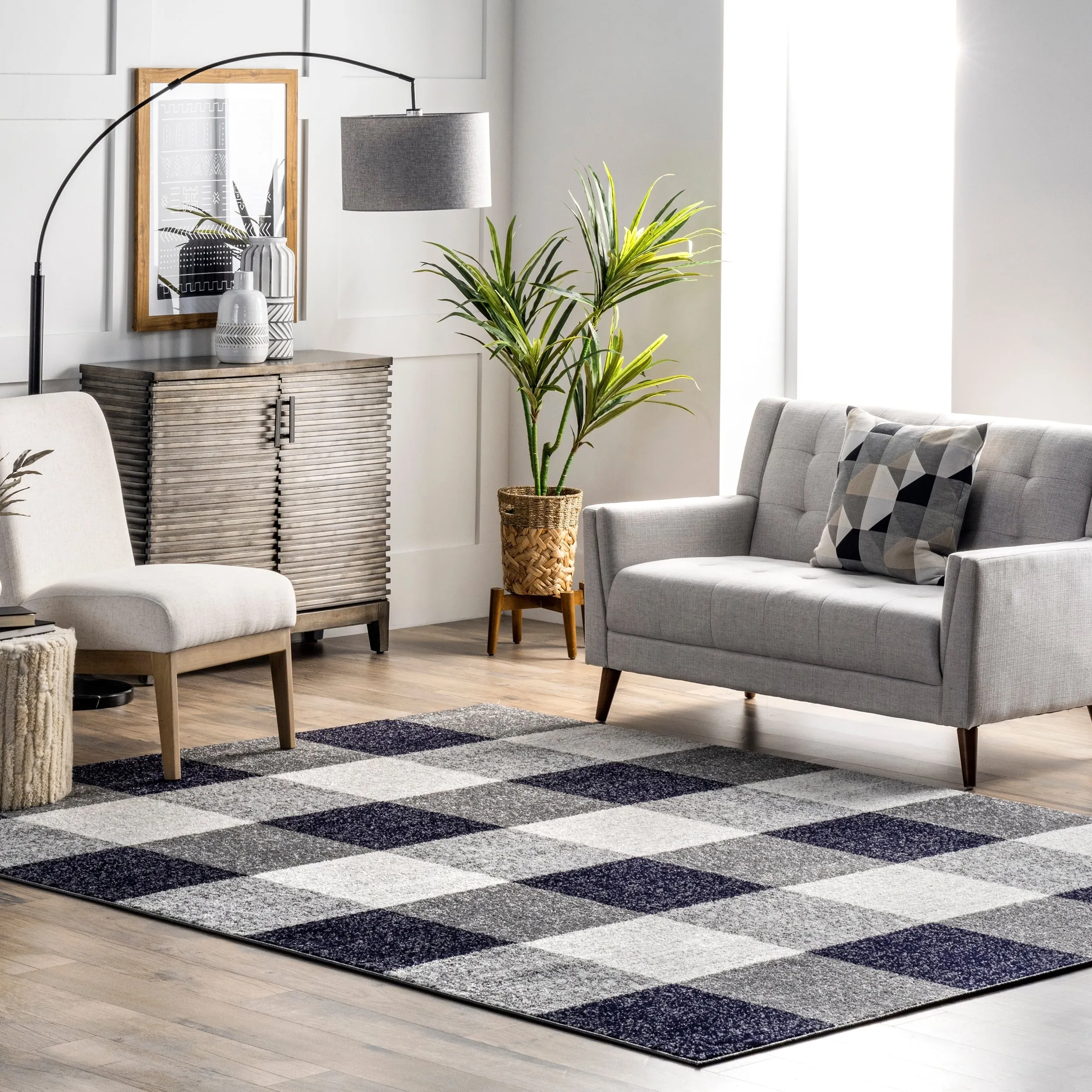 Nuloom Smoky Buffalo Plaid Area Rug
