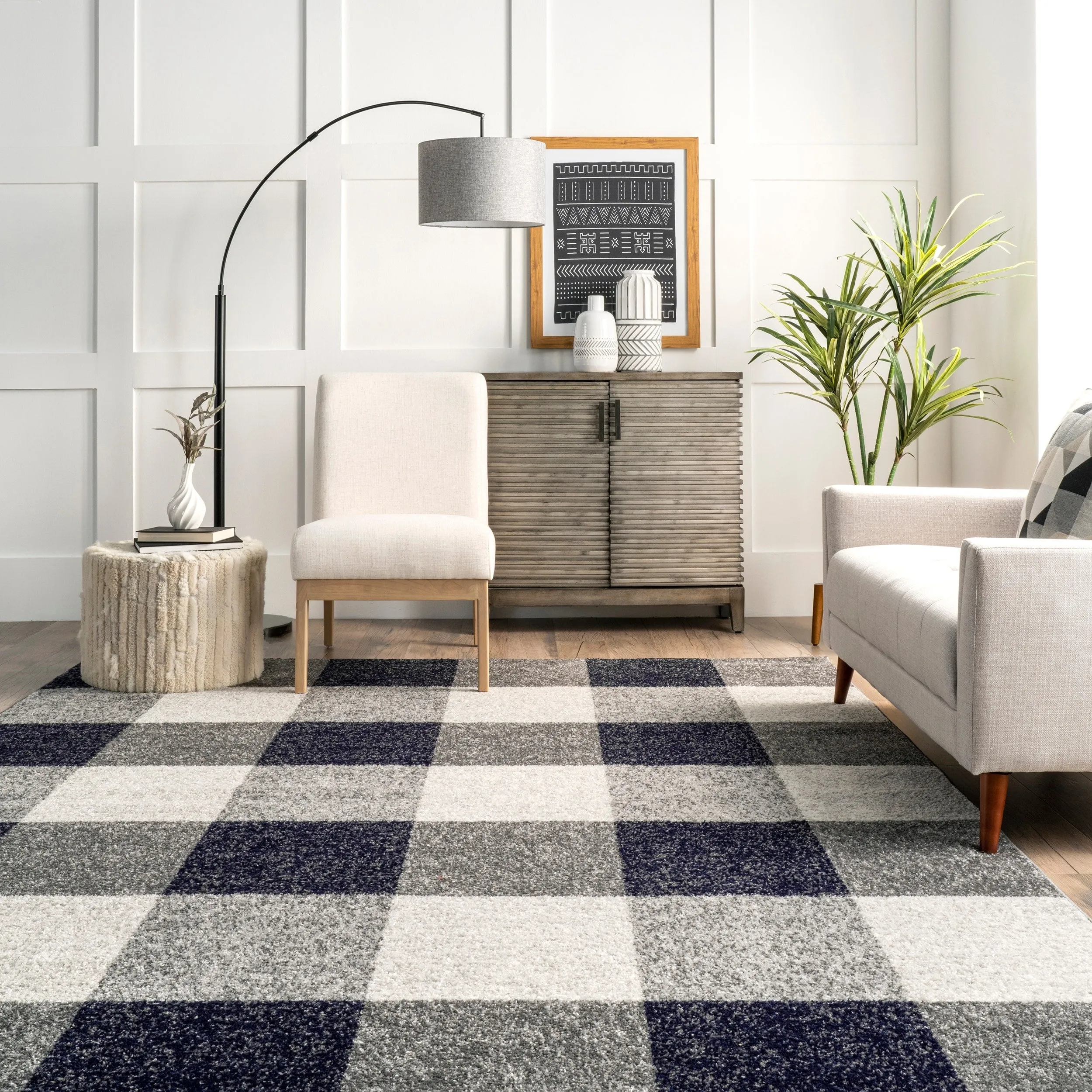 Nuloom Smoky Buffalo Plaid Area Rug