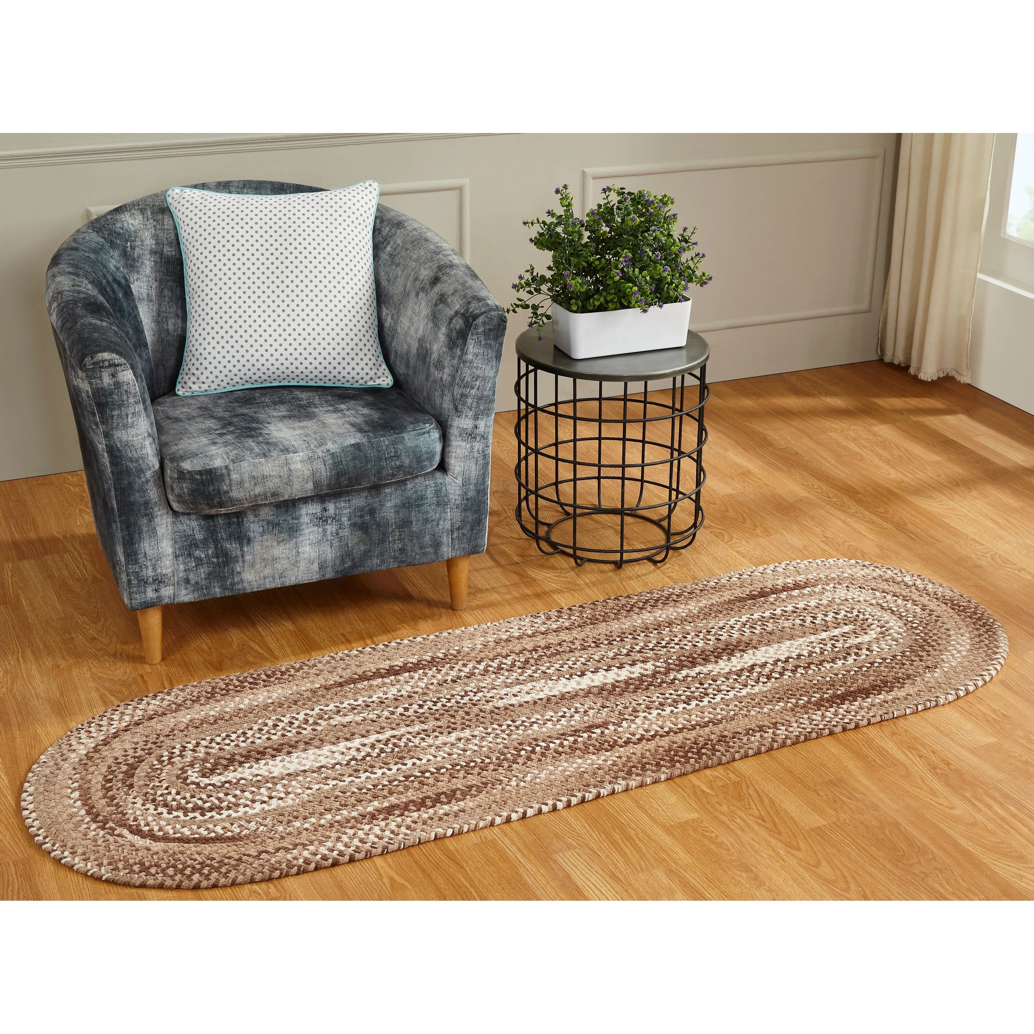 Ombre Soft Chenille Braided Rugs
