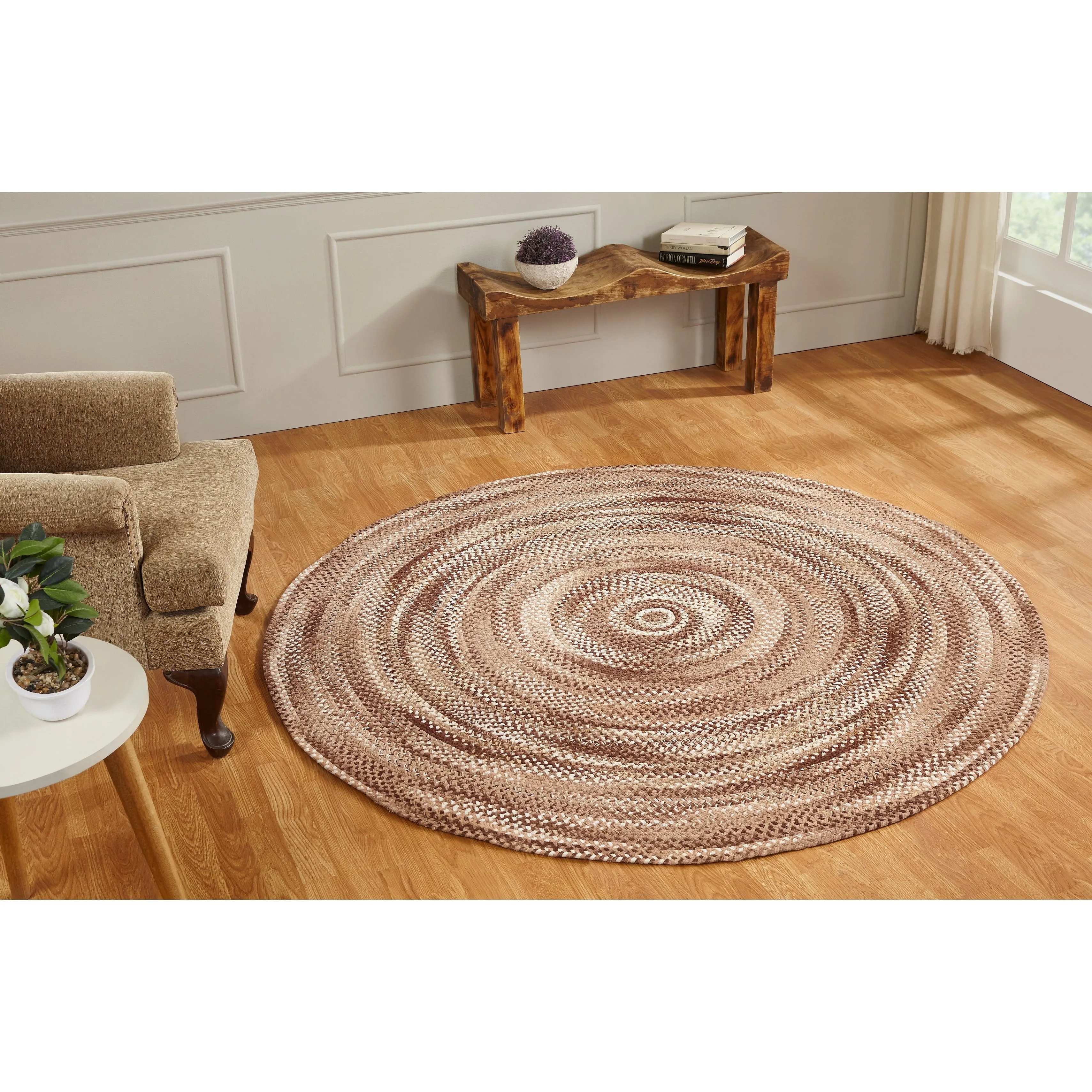Ombre Soft Chenille Braided Rugs