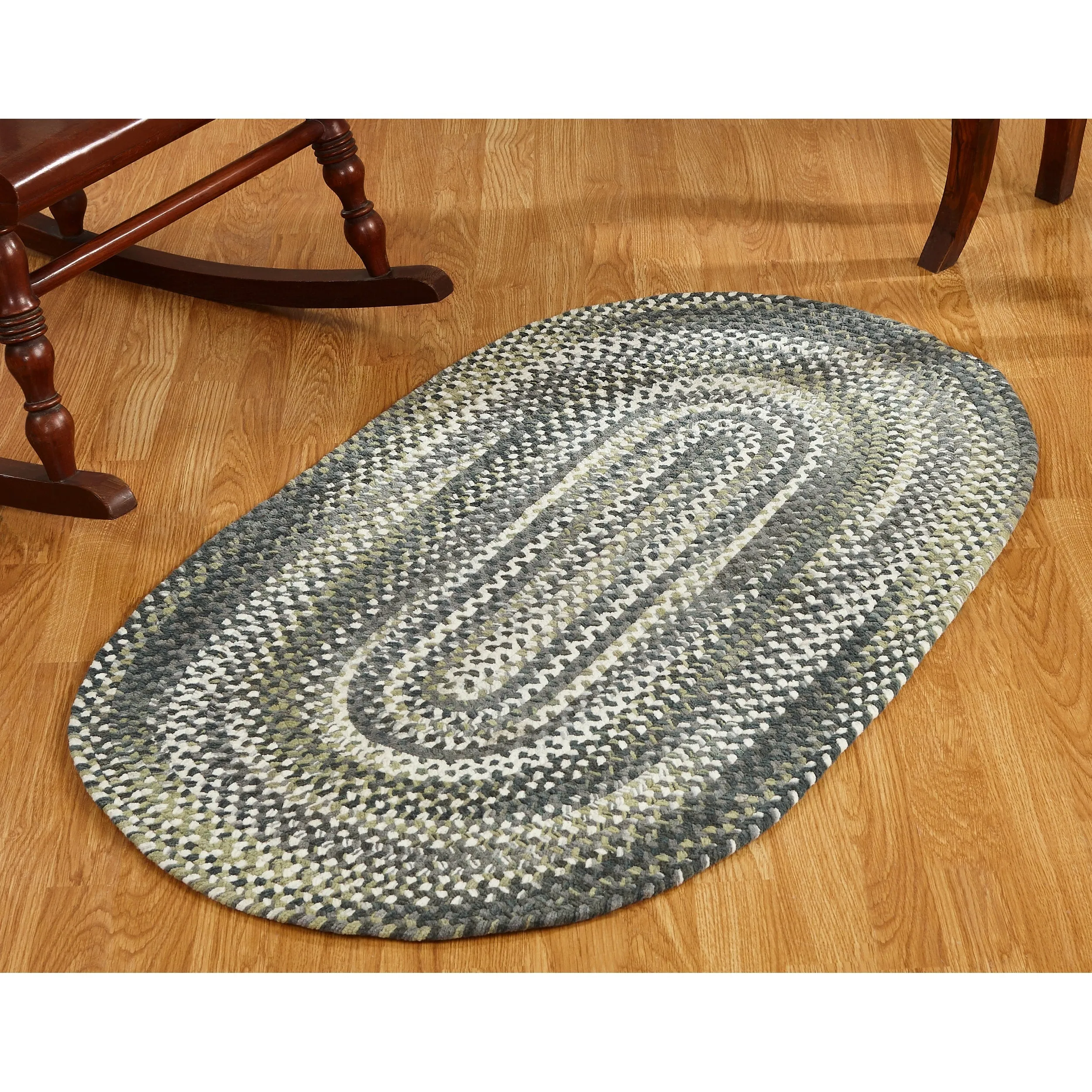 Ombre Soft Chenille Braided Rugs