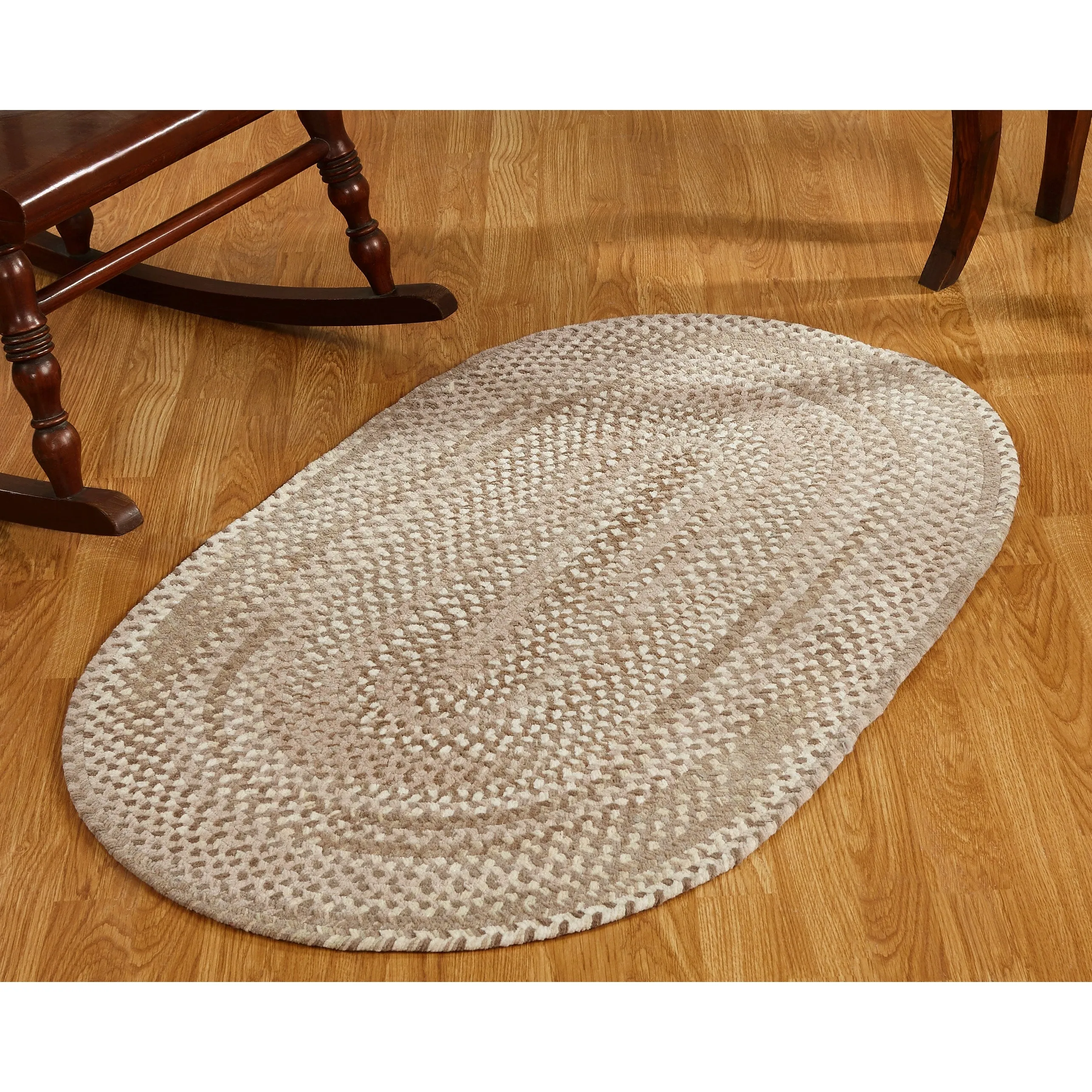 Ombre Soft Chenille Braided Rugs