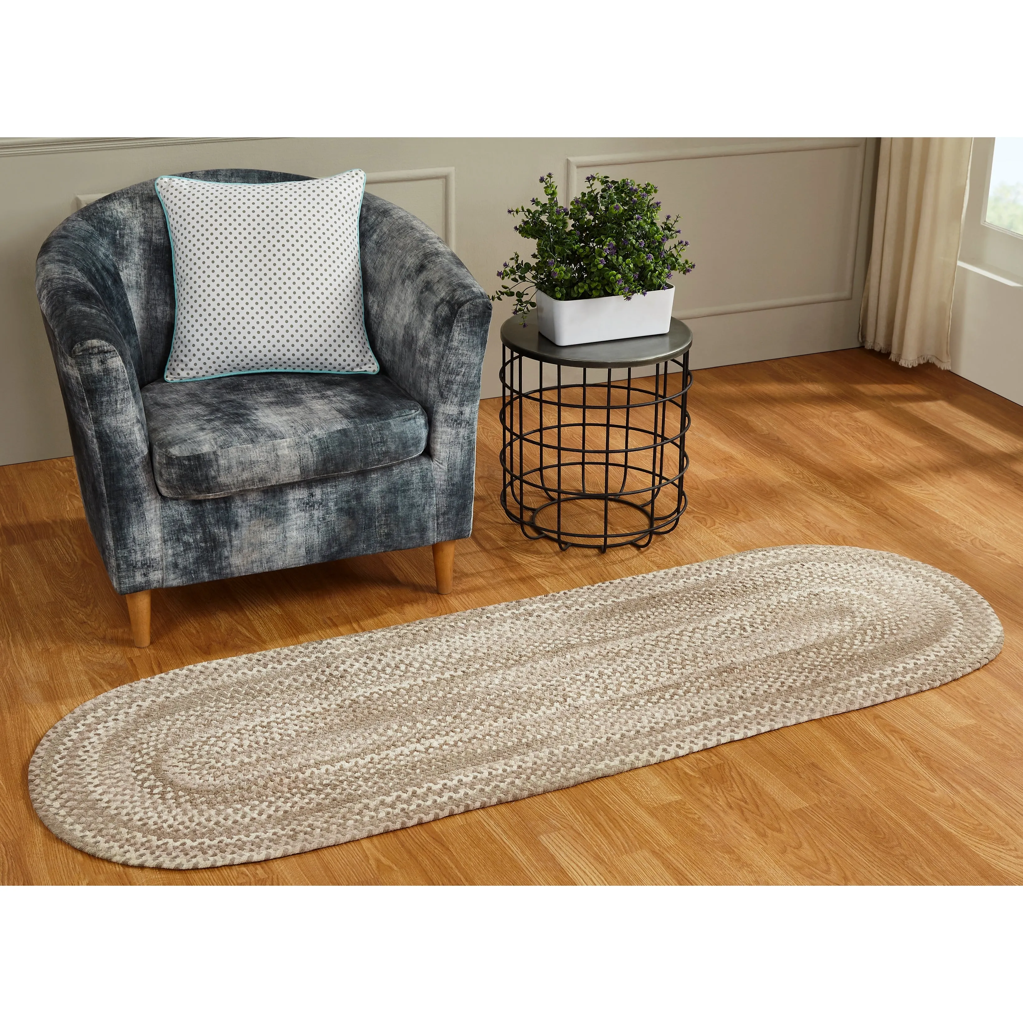 Ombre Soft Chenille Braided Rugs