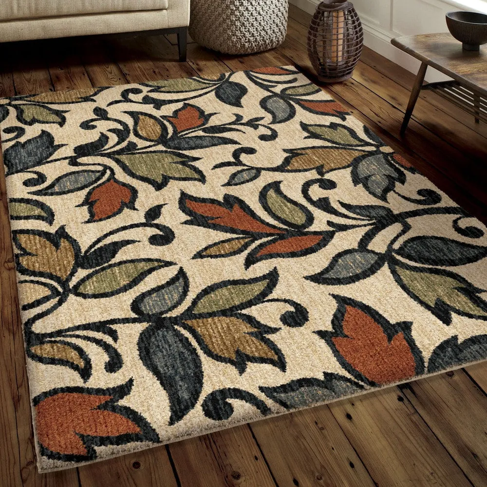 Orian Rugs Carolina Wild Getty Floral Stain Resistant Area Rug