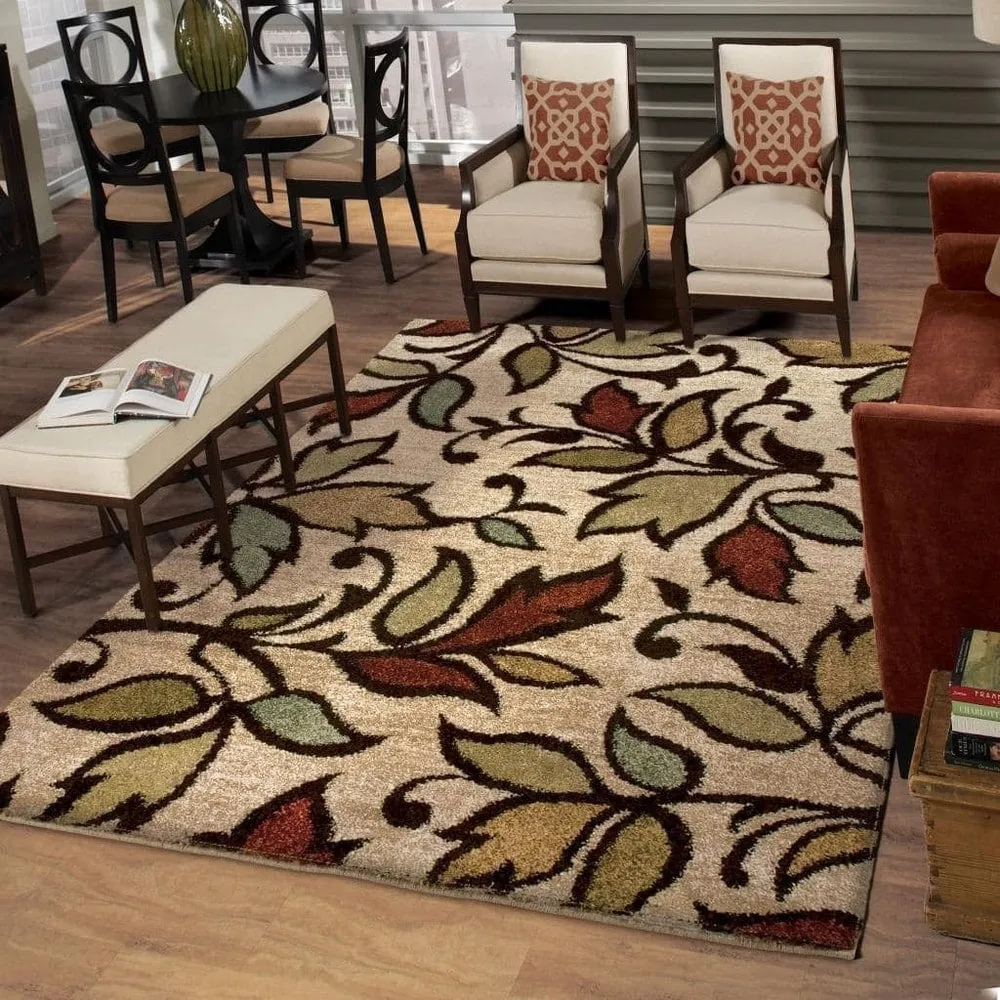 Orian Rugs Carolina Wild Getty Floral Stain Resistant Area Rug